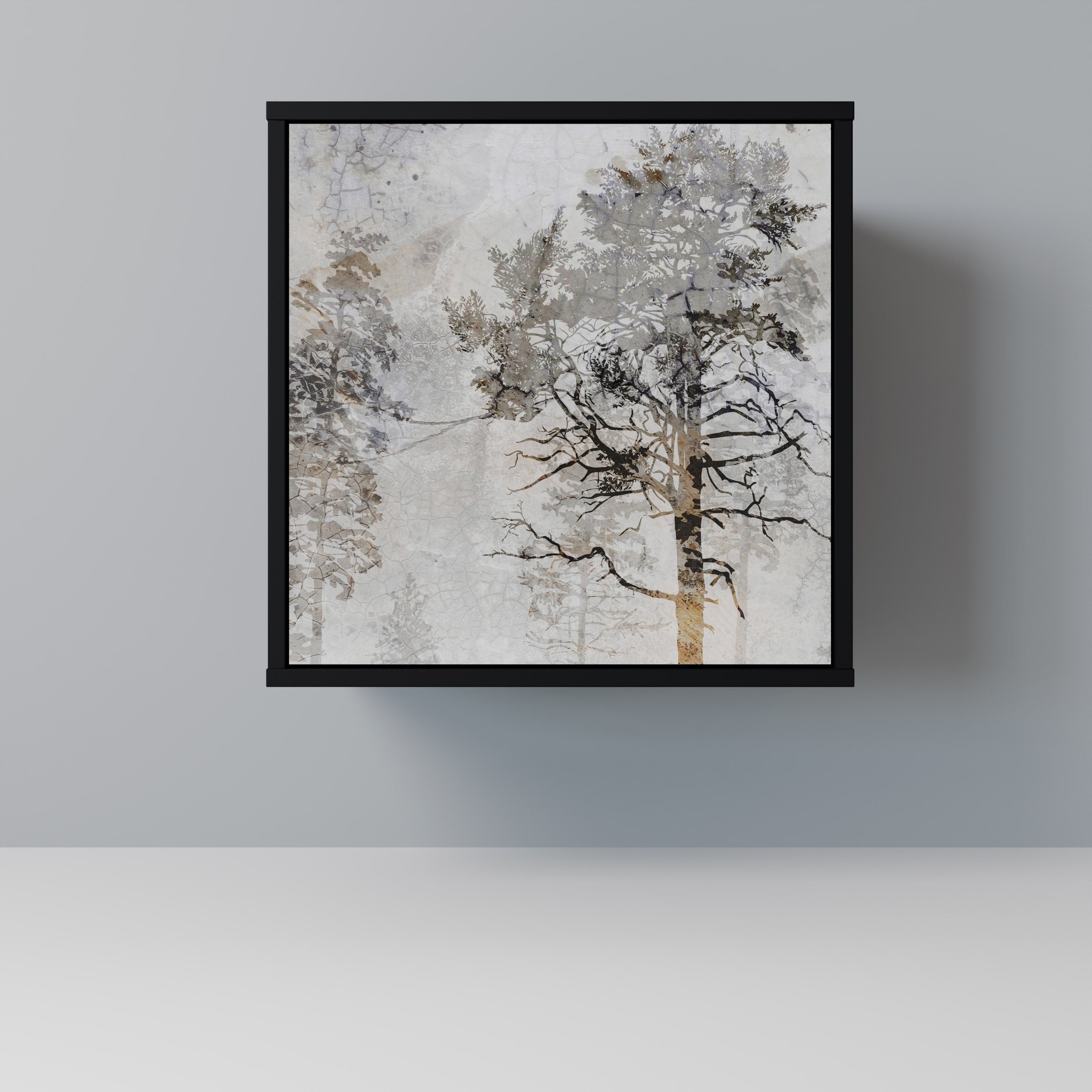 FADE IN THE TREES Sideboard mit 1 Tür in Schwarz