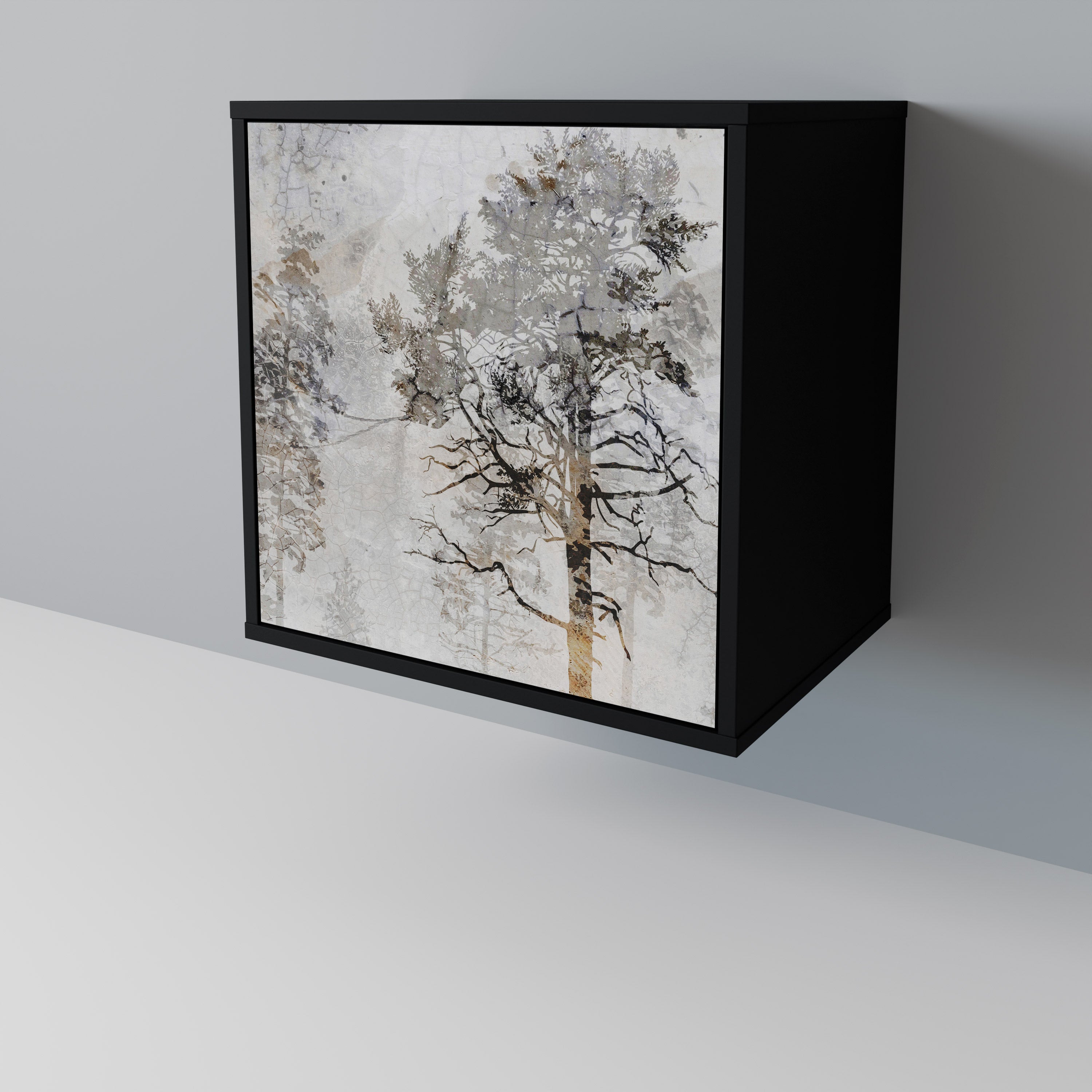 FADE IN THE TREES Sideboard mit 1 Tür in Schwarz