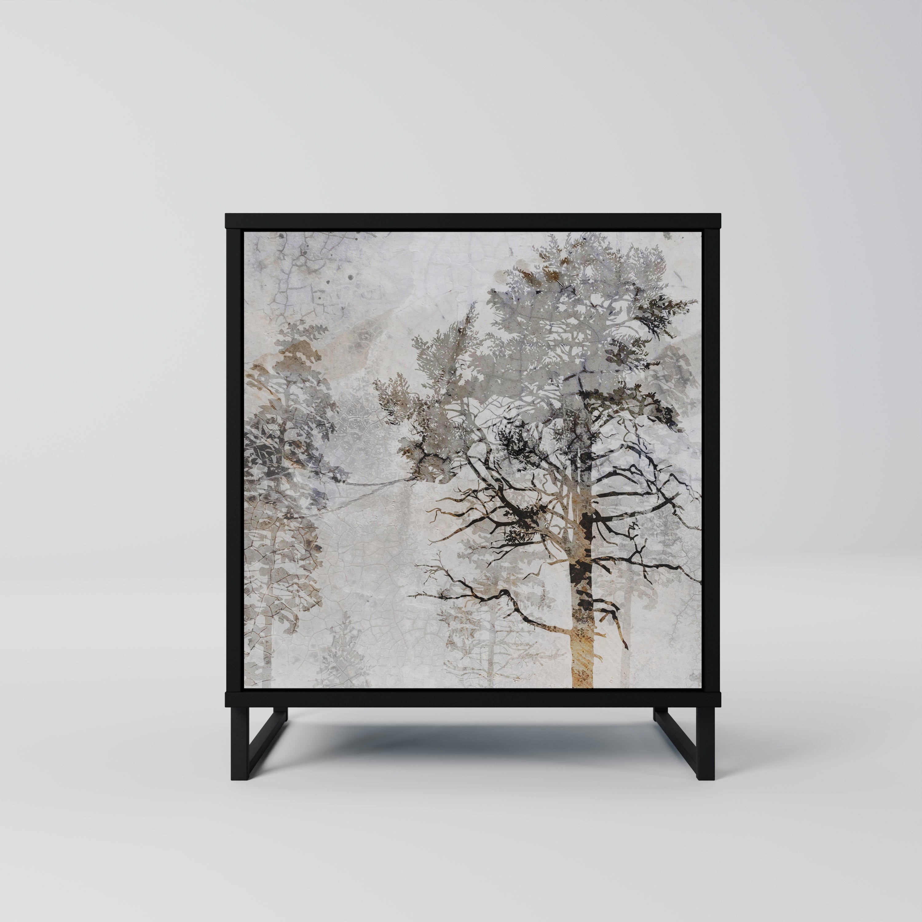 FADE IN THE TREES Sideboard mit 1 Tür in Schwarz