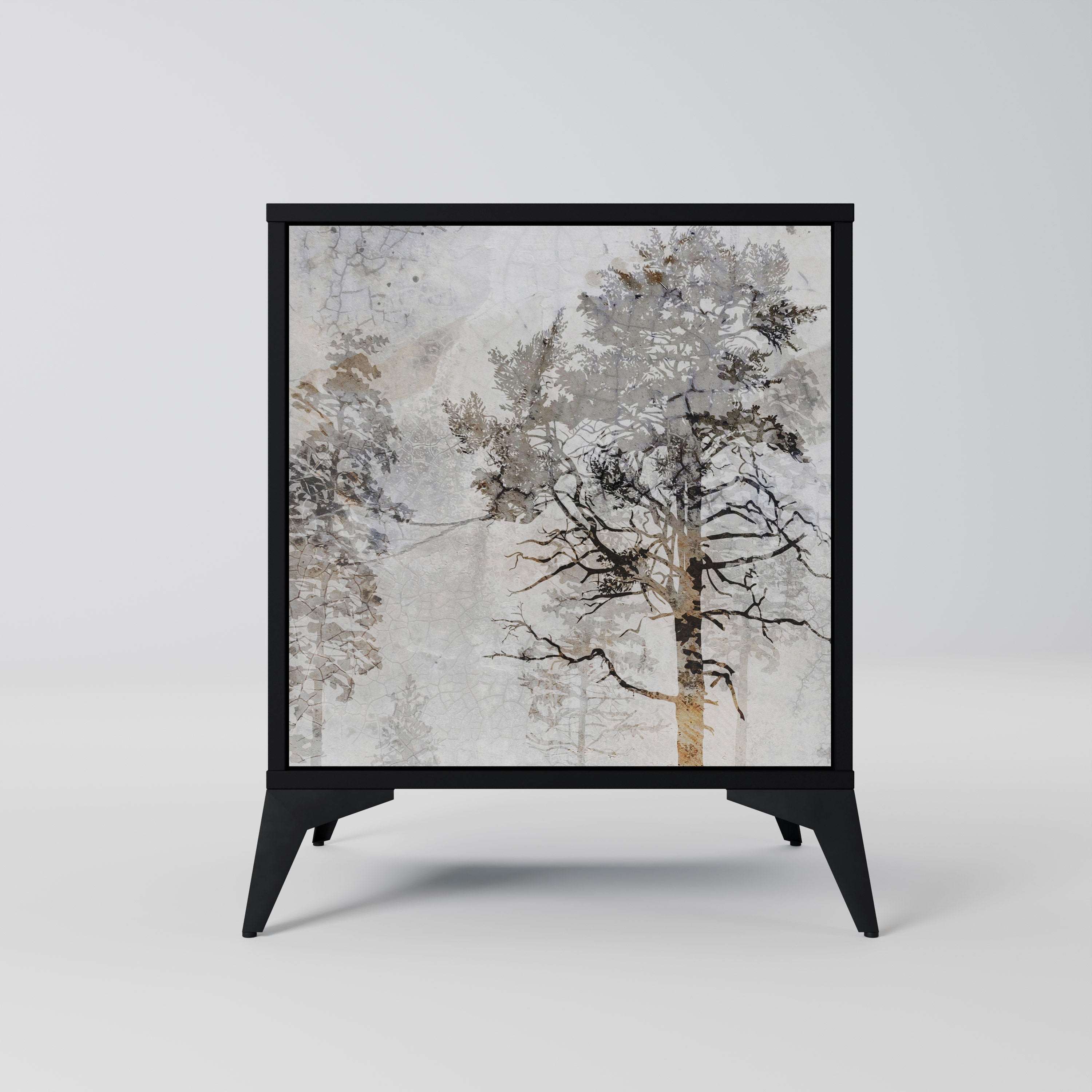 FADE IN THE TREES Sideboard mit 1 Tür in Schwarz