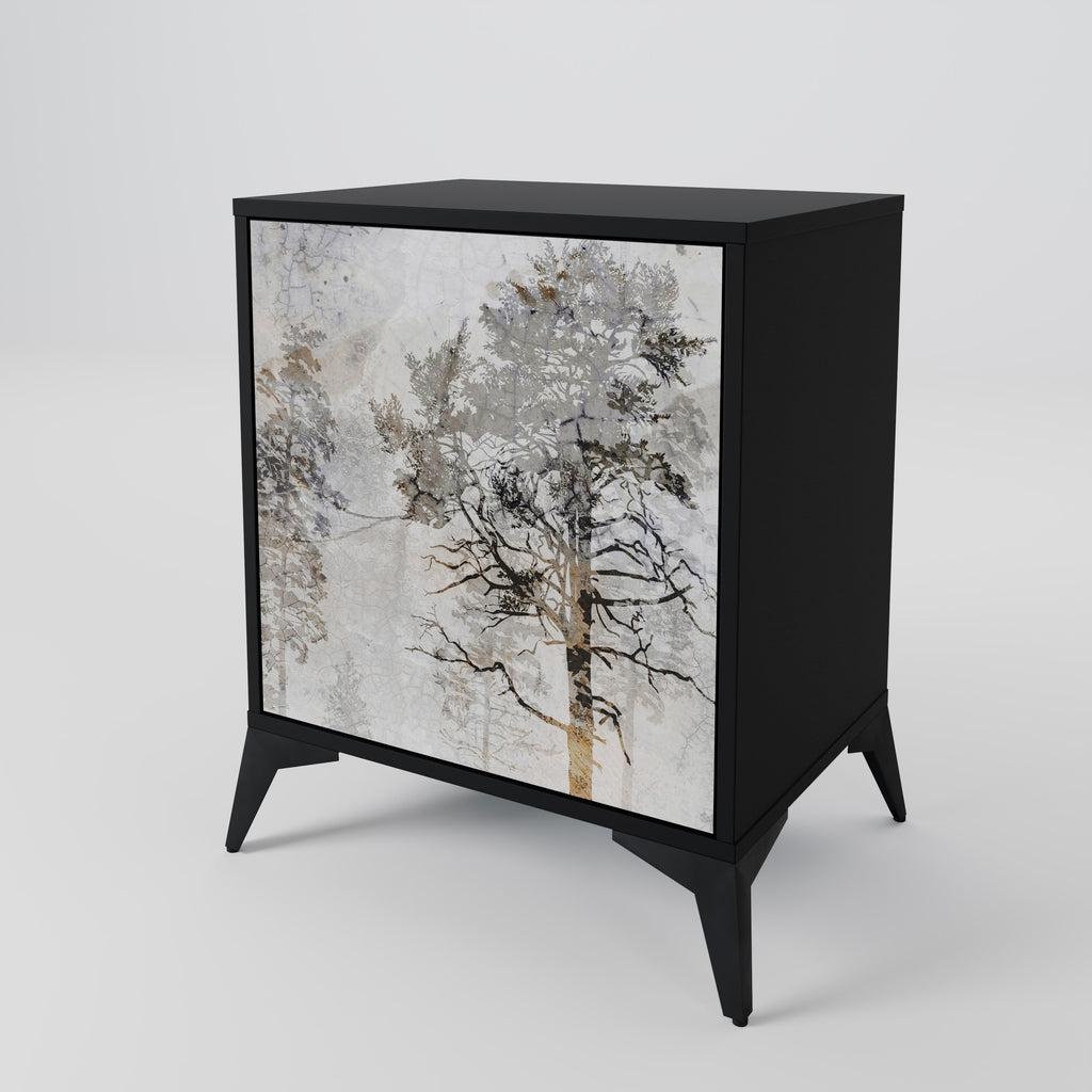 FADE IN THE TREES Sideboard mit 1 Tür in Schwarz