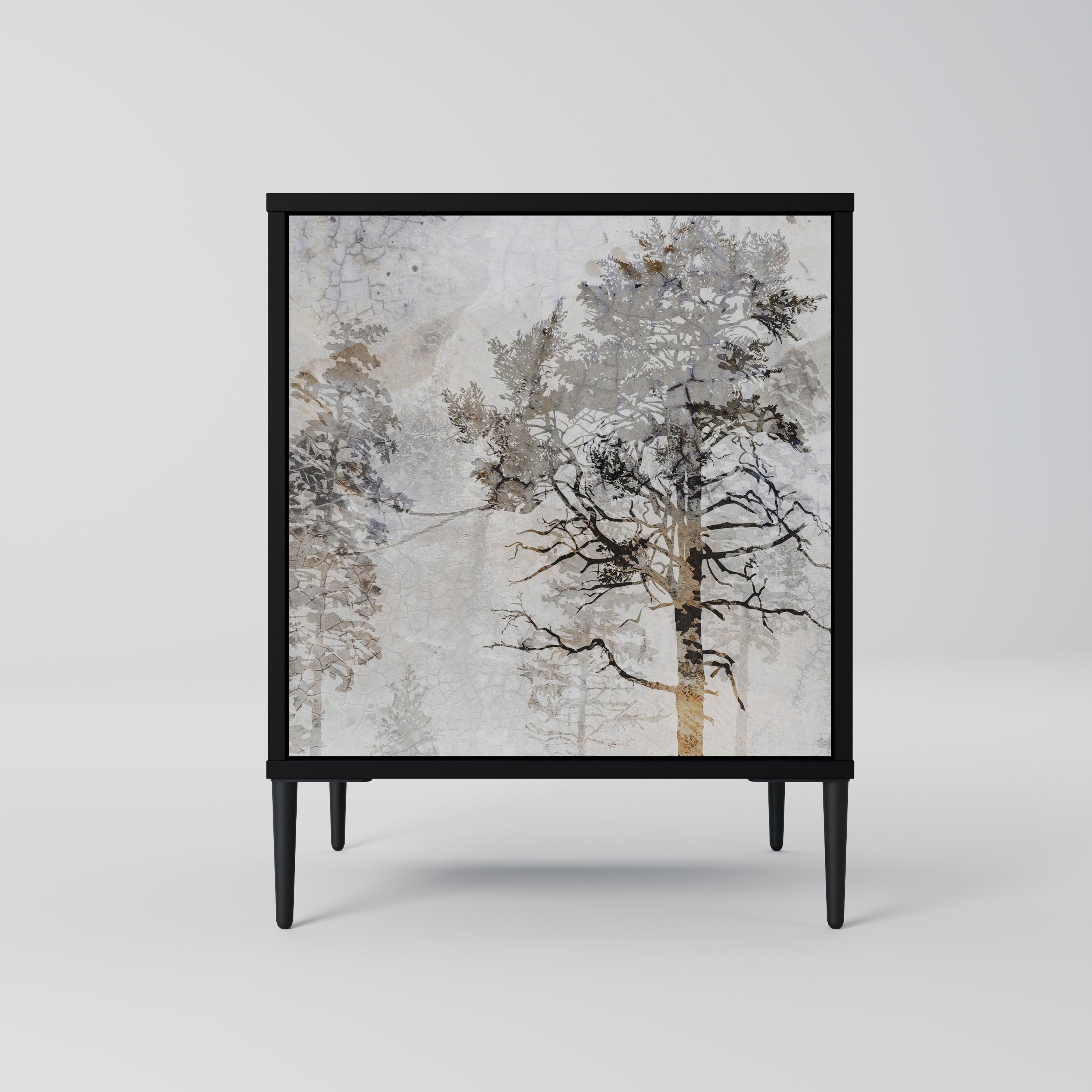 FADE IN THE TREES Sideboard mit 1 Tür in Schwarz