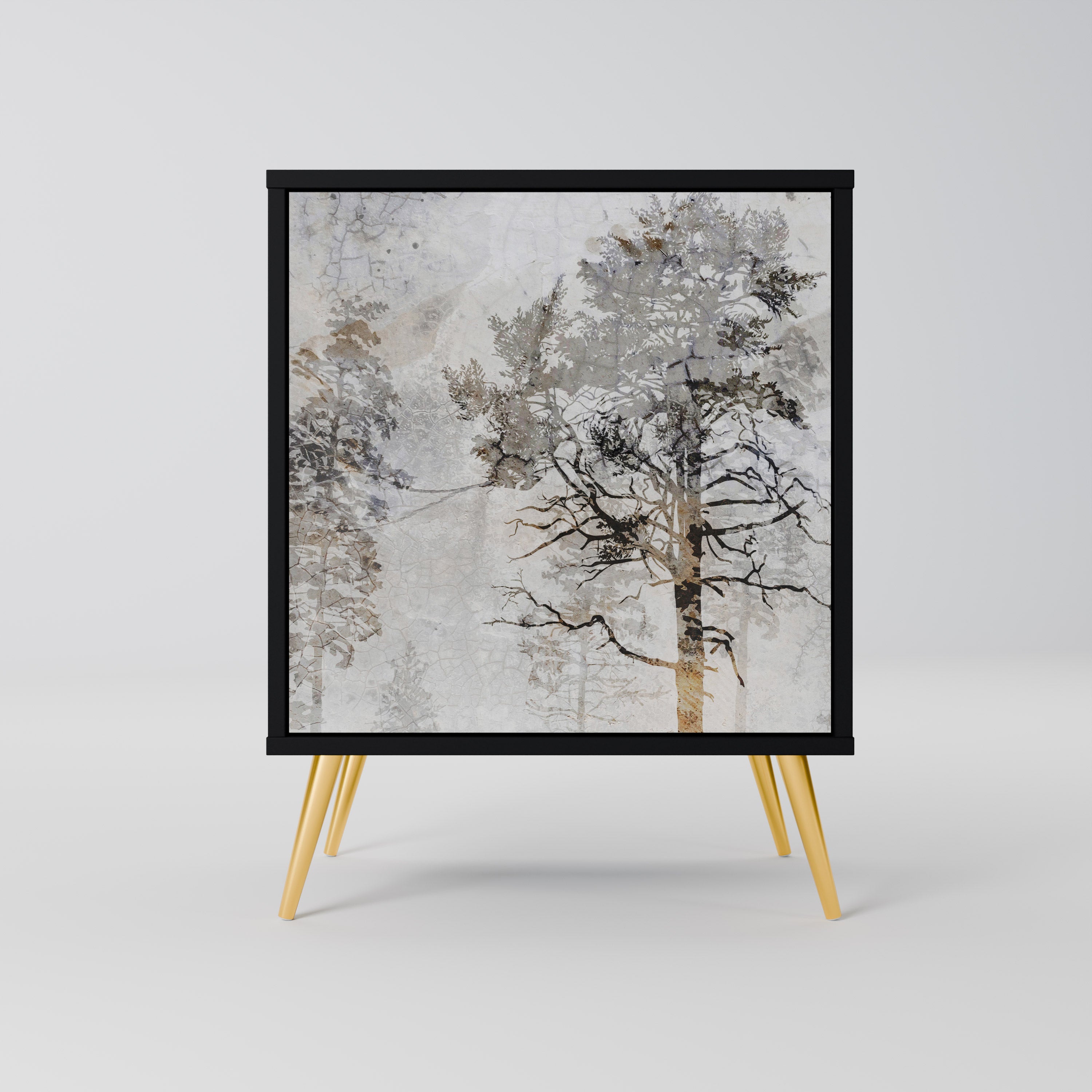 FADE IN THE TREES Sideboard mit 1 Tür in Schwarz