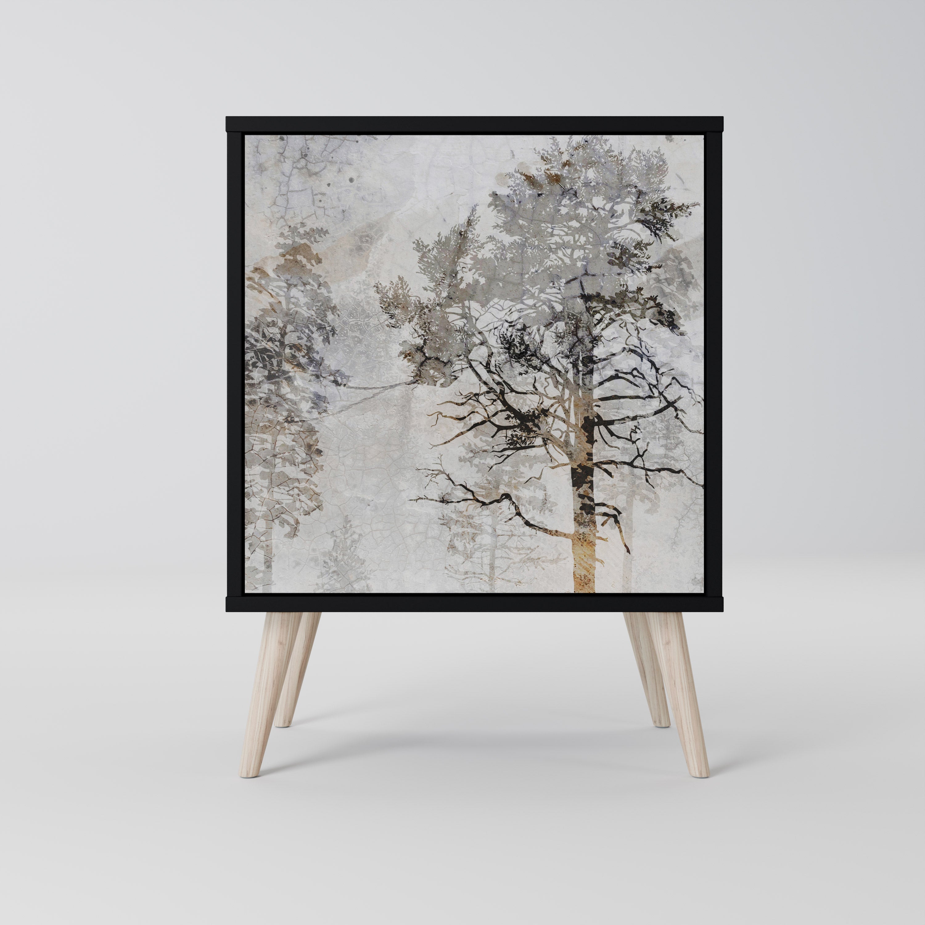 FADE IN THE TREES Sideboard mit 1 Tür in Schwarz