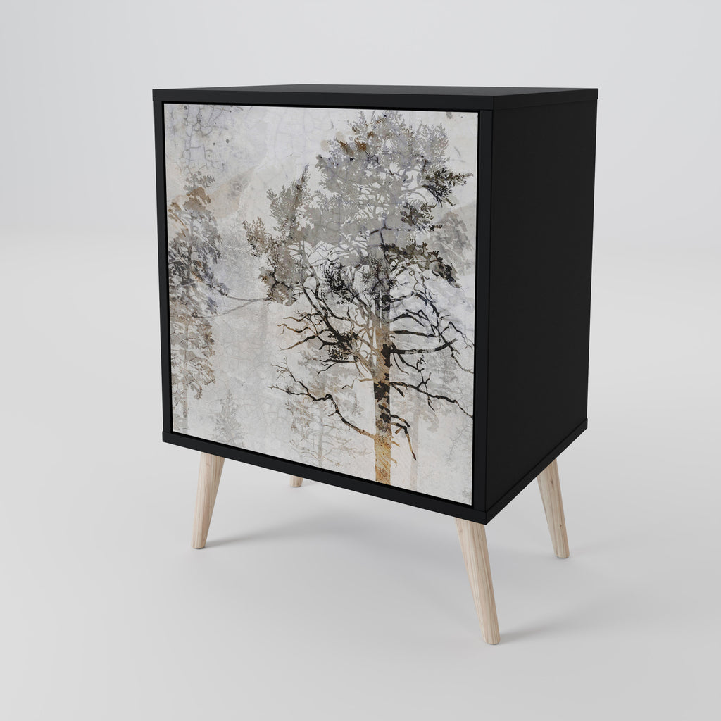 FADE IN THE TREES Sideboard mit 1 Tür in Schwarz