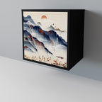 JAPANESE LANDSCAPE Sideboard mit 1 Tür in Schwarz