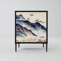 JAPANESE LANDSCAPE Sideboard mit 1 Tür in Schwarz
