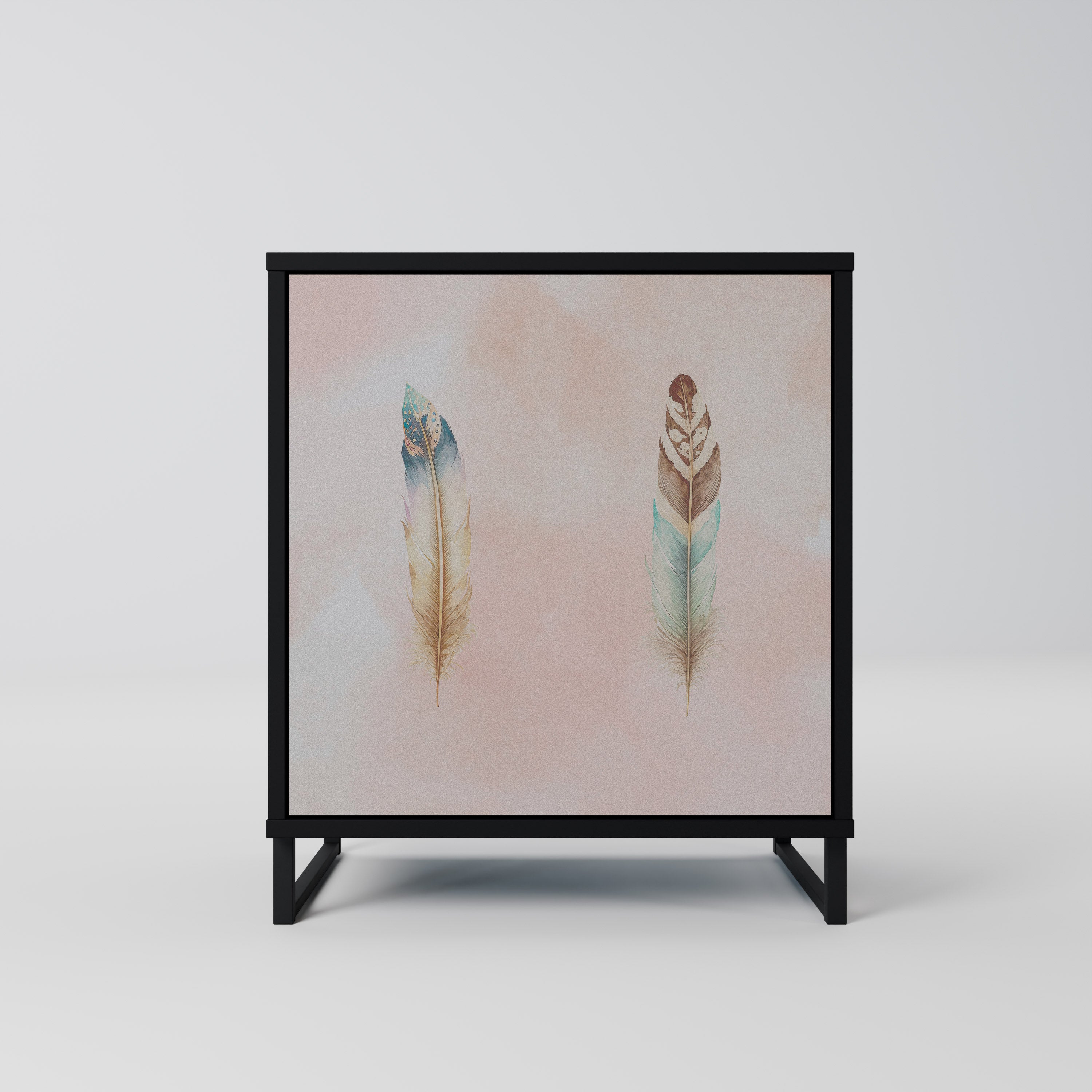 THE DELIQUESCE Sideboard mit 1 Tür in Schwarz