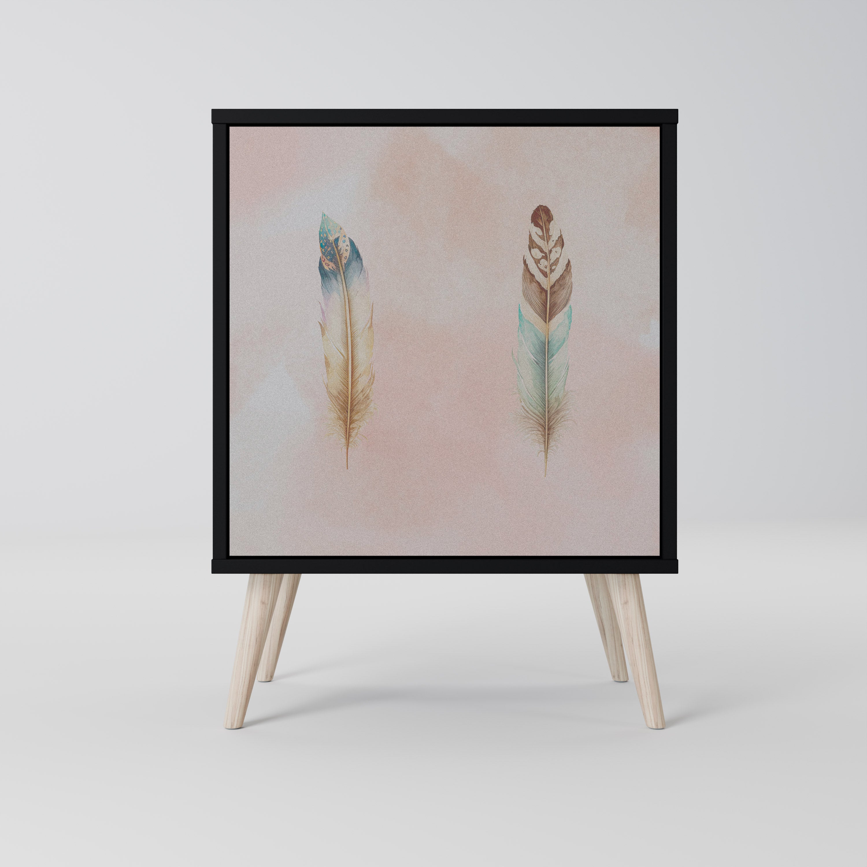 THE DELIQUESCE Sideboard mit 1 Tür in Schwarz