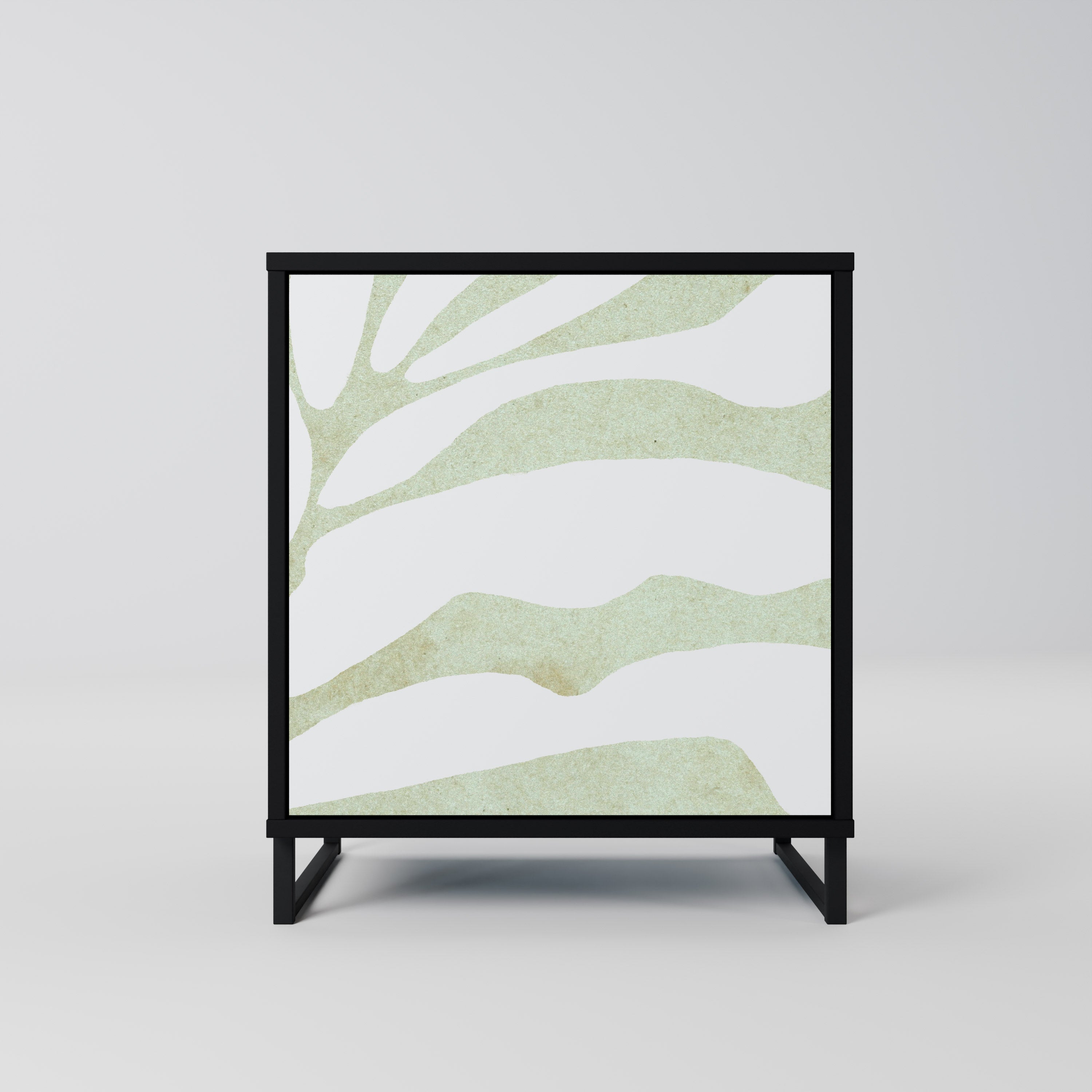 BOTANICAL SPARK Sideboard mit 1 Tür in Schwarz