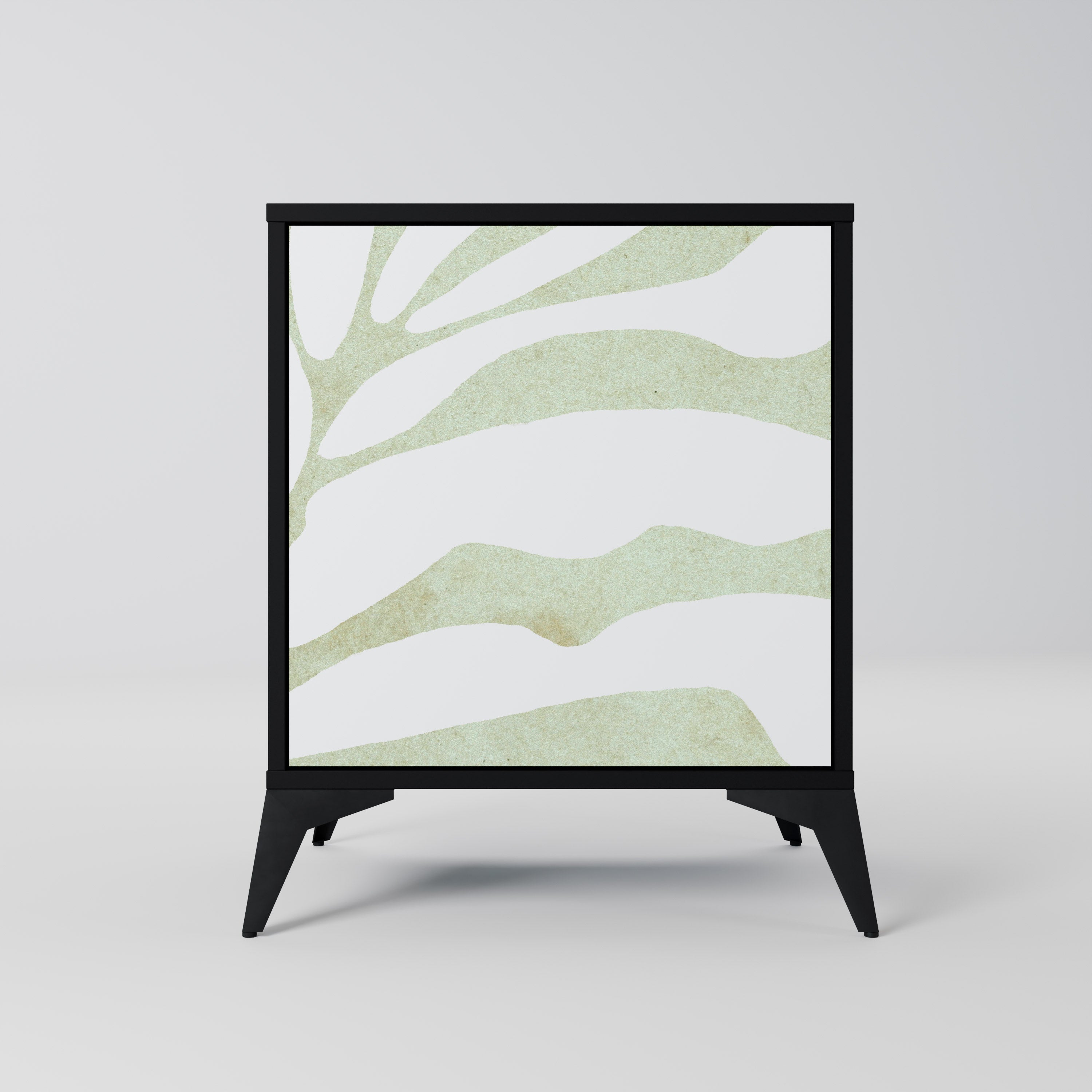 BOTANICAL SPARK Sideboard mit 1 Tür in Schwarz