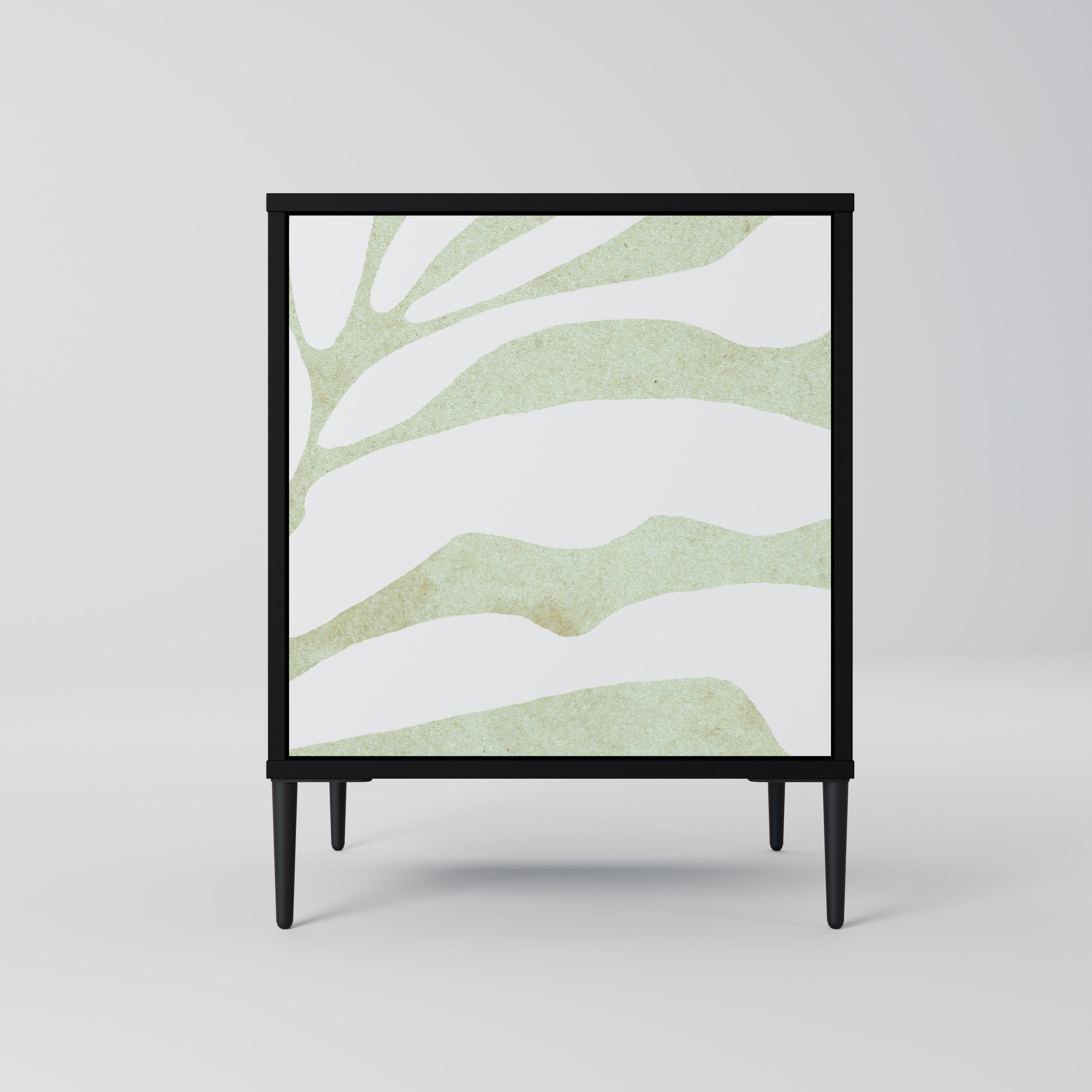 BOTANICAL SPARK Sideboard mit 1 Tür in Schwarz