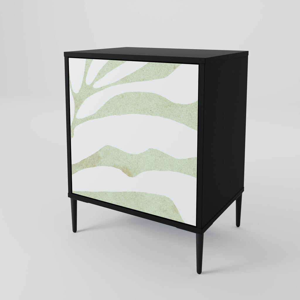 BOTANICAL SPARK Sideboard mit 1 Tür in Schwarz