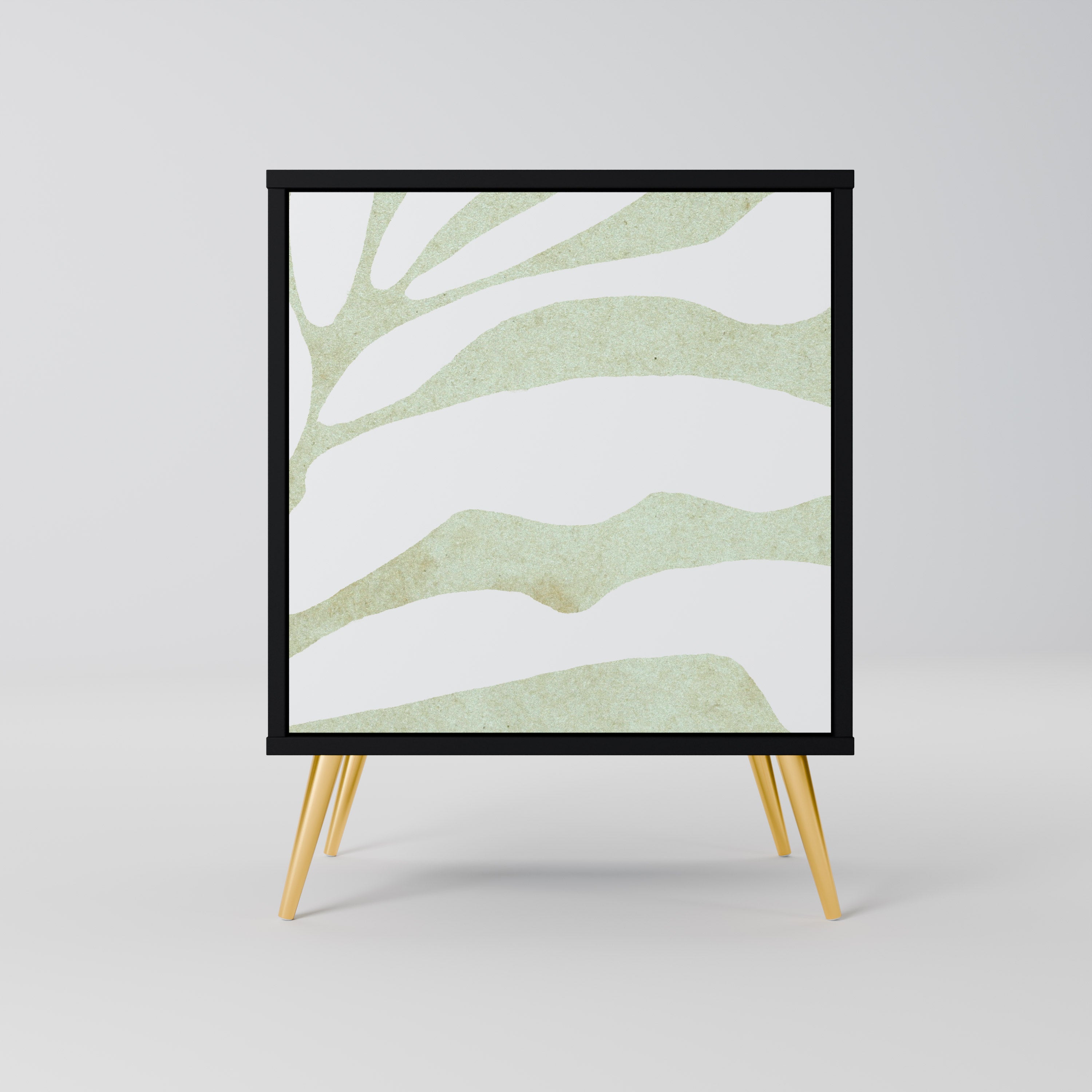 BOTANICAL SPARK Sideboard mit 1 Tür in Schwarz