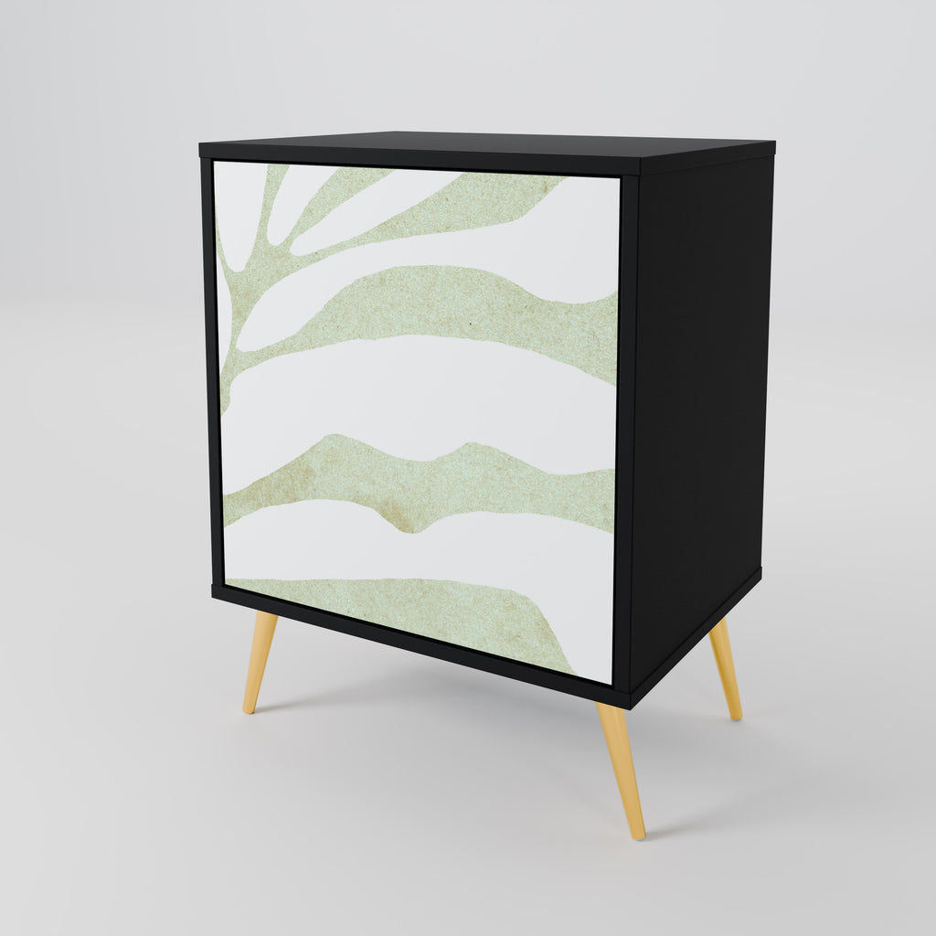 BOTANICAL SPARK Sideboard mit 1 Tür in Schwarz