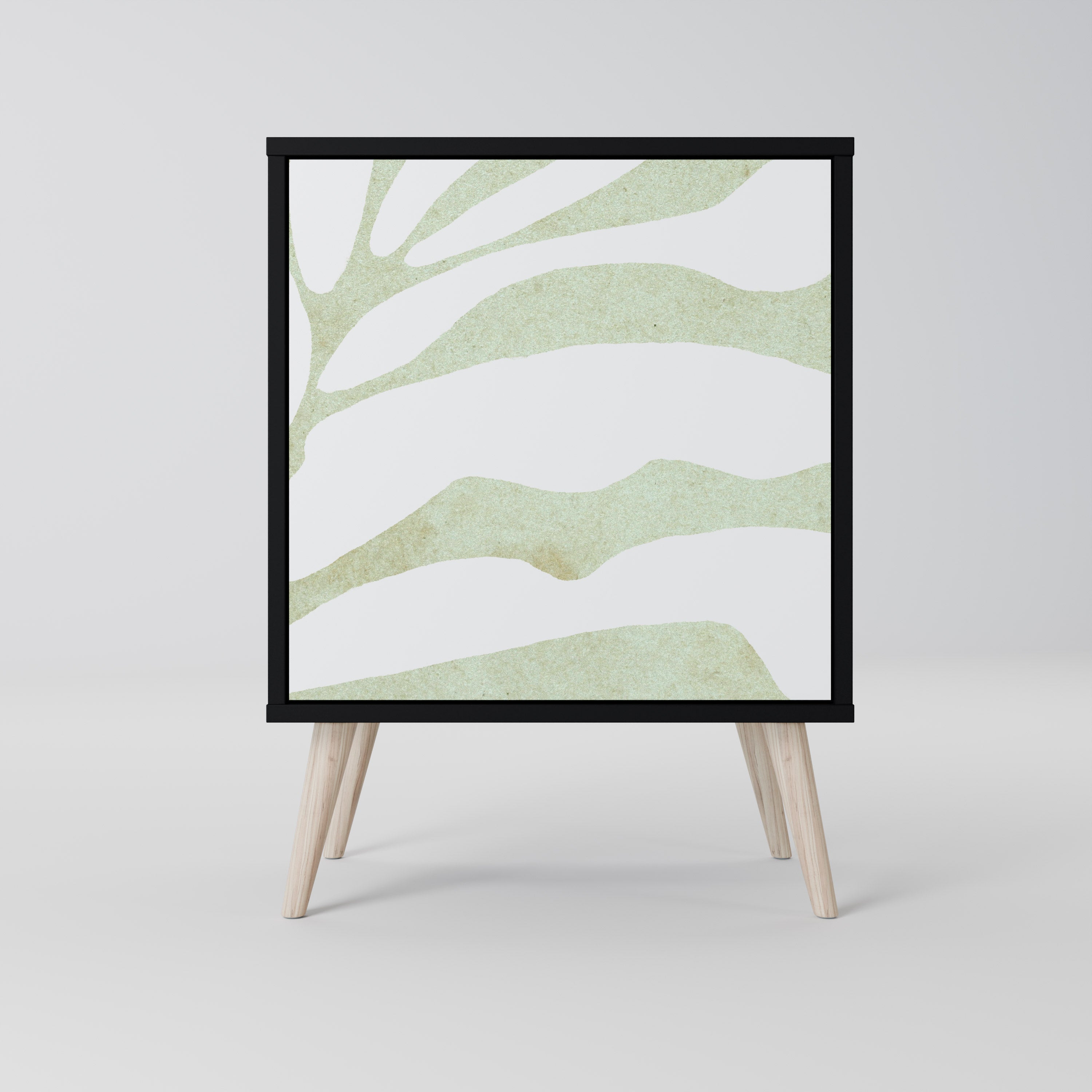 BOTANICAL SPARK Sideboard mit 1 Tür in Schwarz