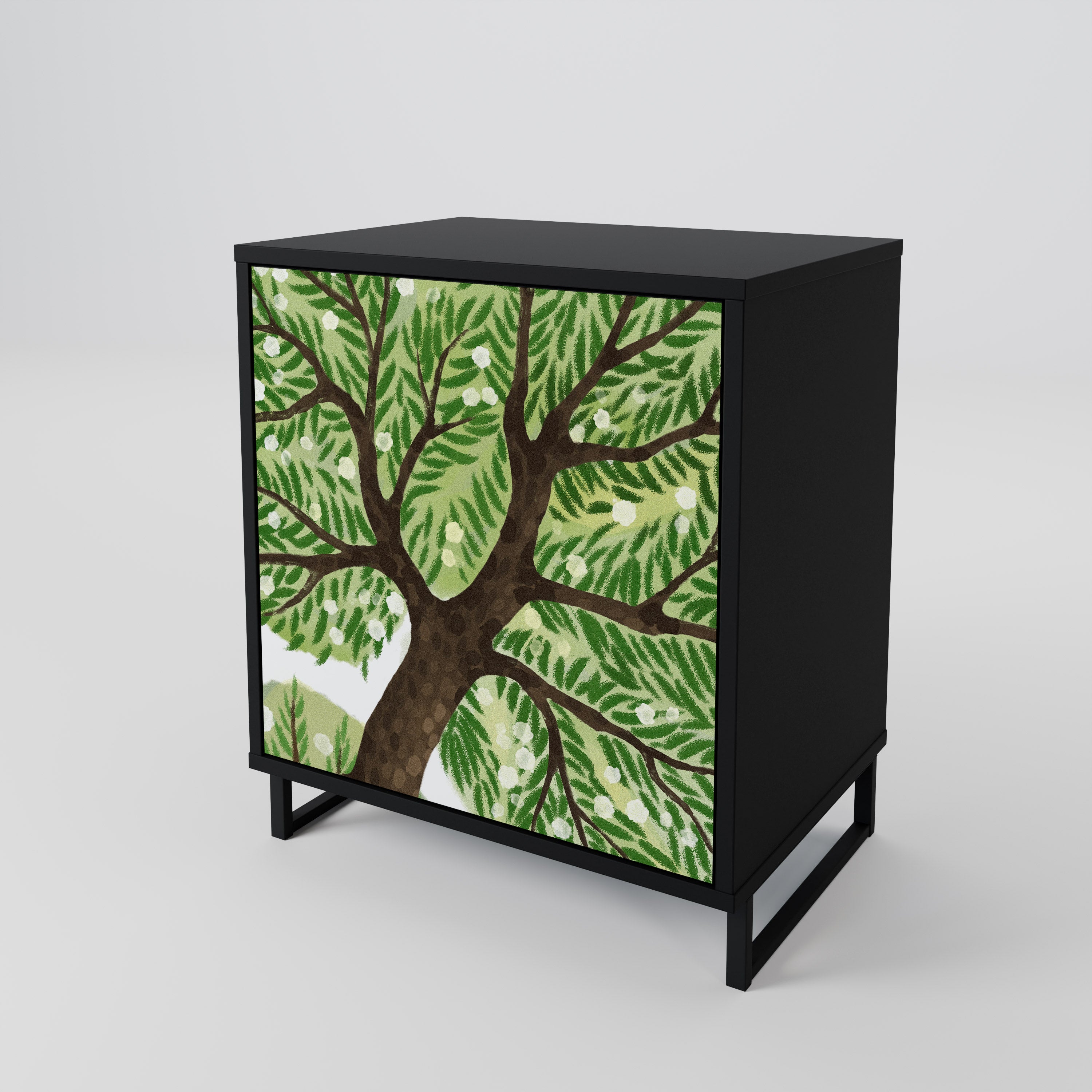 WILDERNESS DASH Sideboard mit 1 Tür in Schwarz