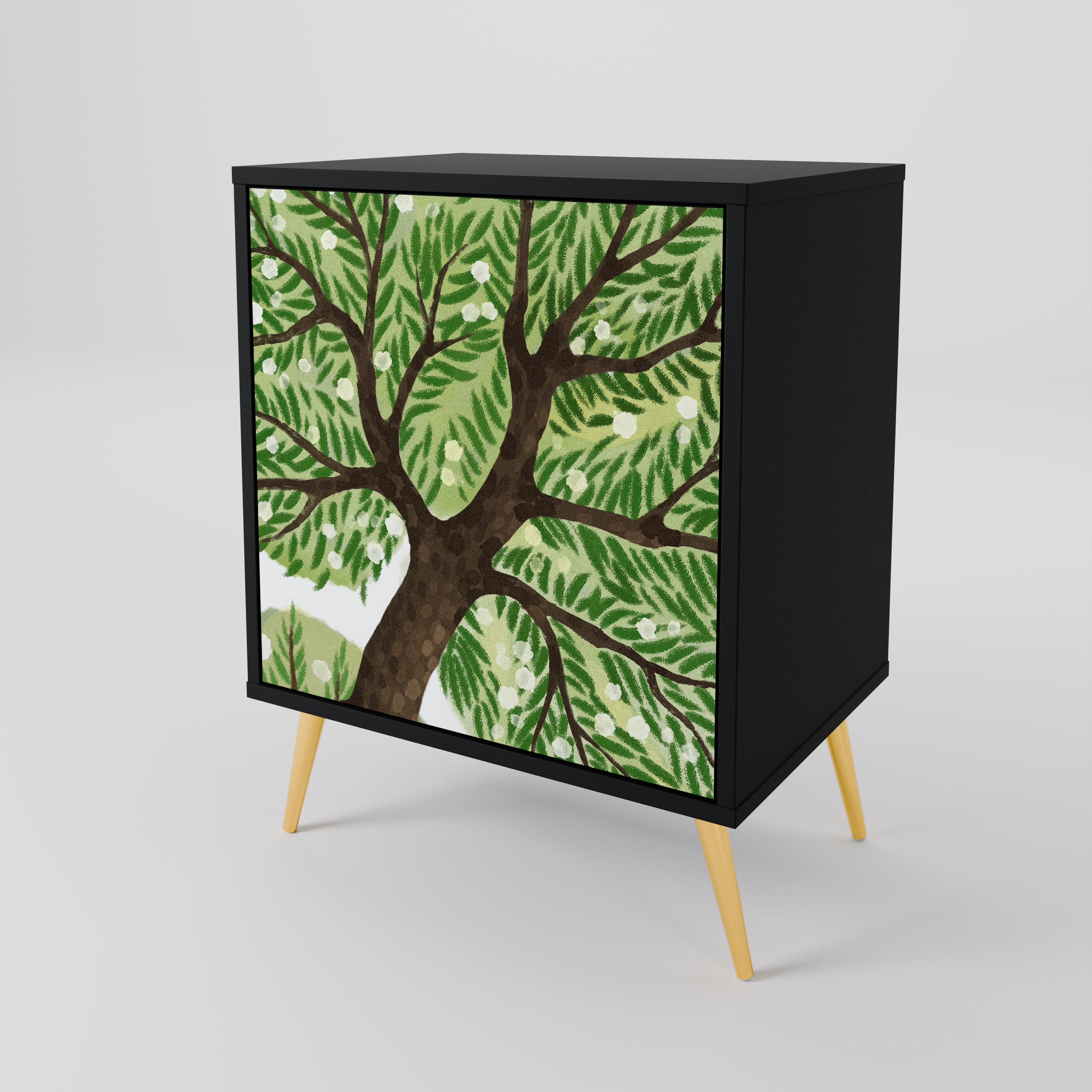 WILDERNESS DASH Sideboard mit 1 Tür in Schwarz