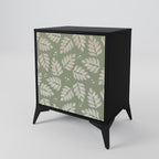 LEAVES ON GREEN 1-Door Sideboard in Black Finish