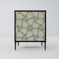 LEAVES ON GREEN 1-Door Sideboard in Black Finish