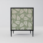 LEAVES ON GREEN 1-Door Sideboard in Black Finish