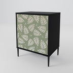 LEAVES ON GREEN 1-Door Sideboard in Black Finish