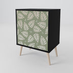 LEAVES ON GREEN 1-Door Sideboard in Black Finish