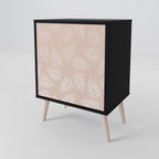 LEAVES ON BEIGE Sideboard mit 1 Tür in Schwarz