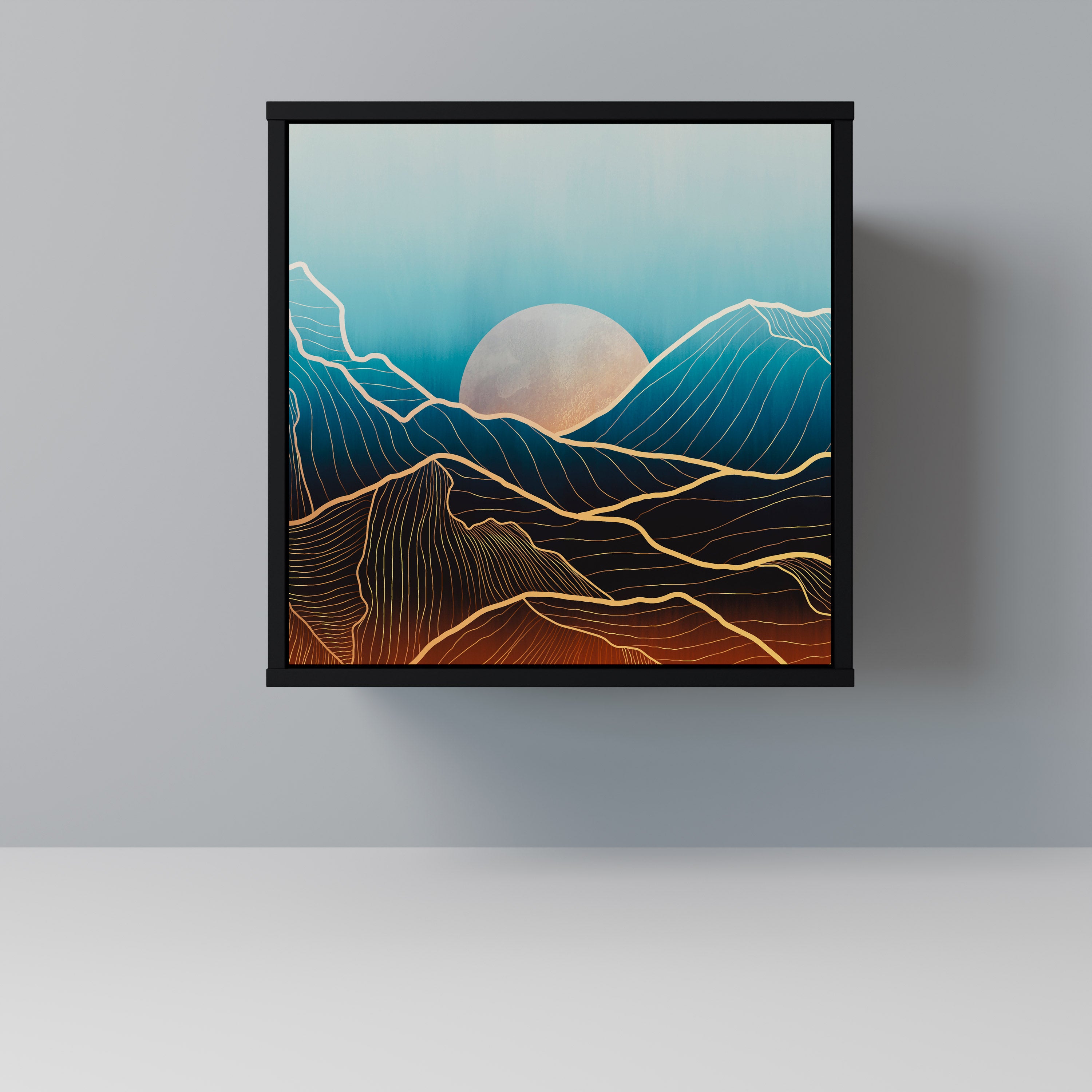 LUNAR SECRETS Sideboard mit 1 Tür in Schwarz