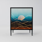 LUNAR SECRETS Sideboard mit 1 Tür in Schwarz