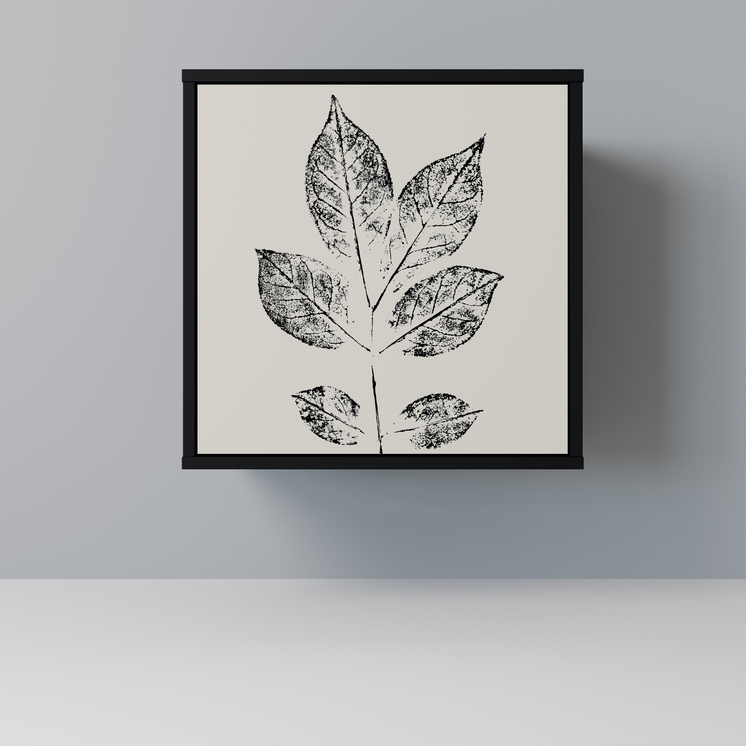 LEAFY STAMPS Sideboard mit 1 Tür in Schwarz