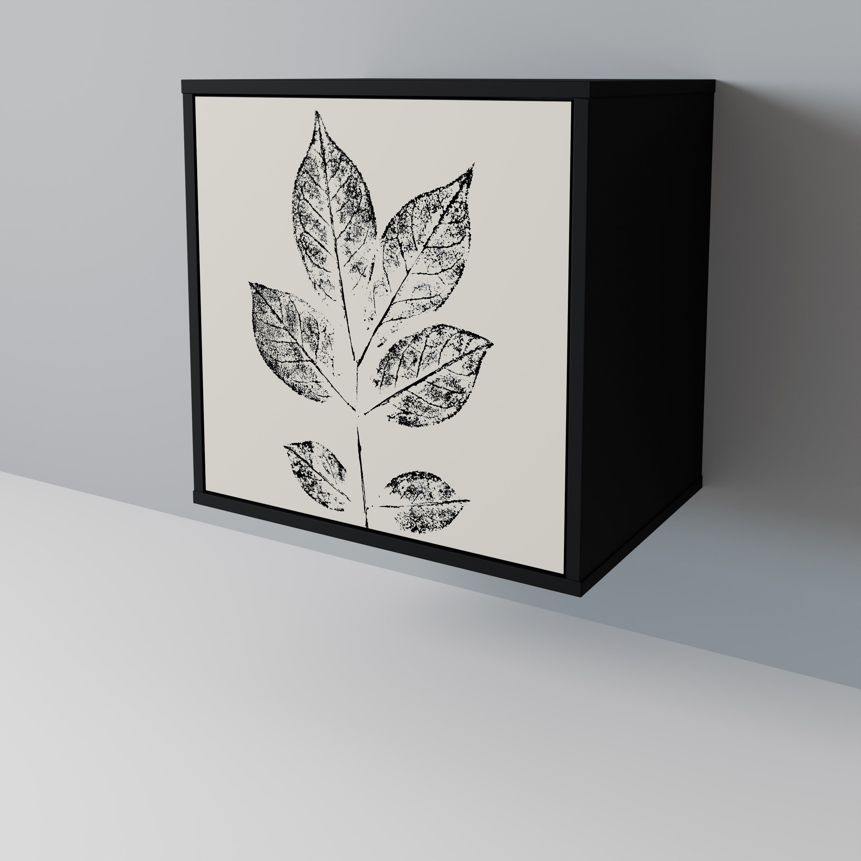 LEAFY STAMPS Sideboard mit 1 Tür in Schwarz