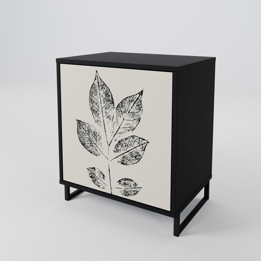 LEAFY STAMPS Sideboard mit 1 Tür in Schwarz