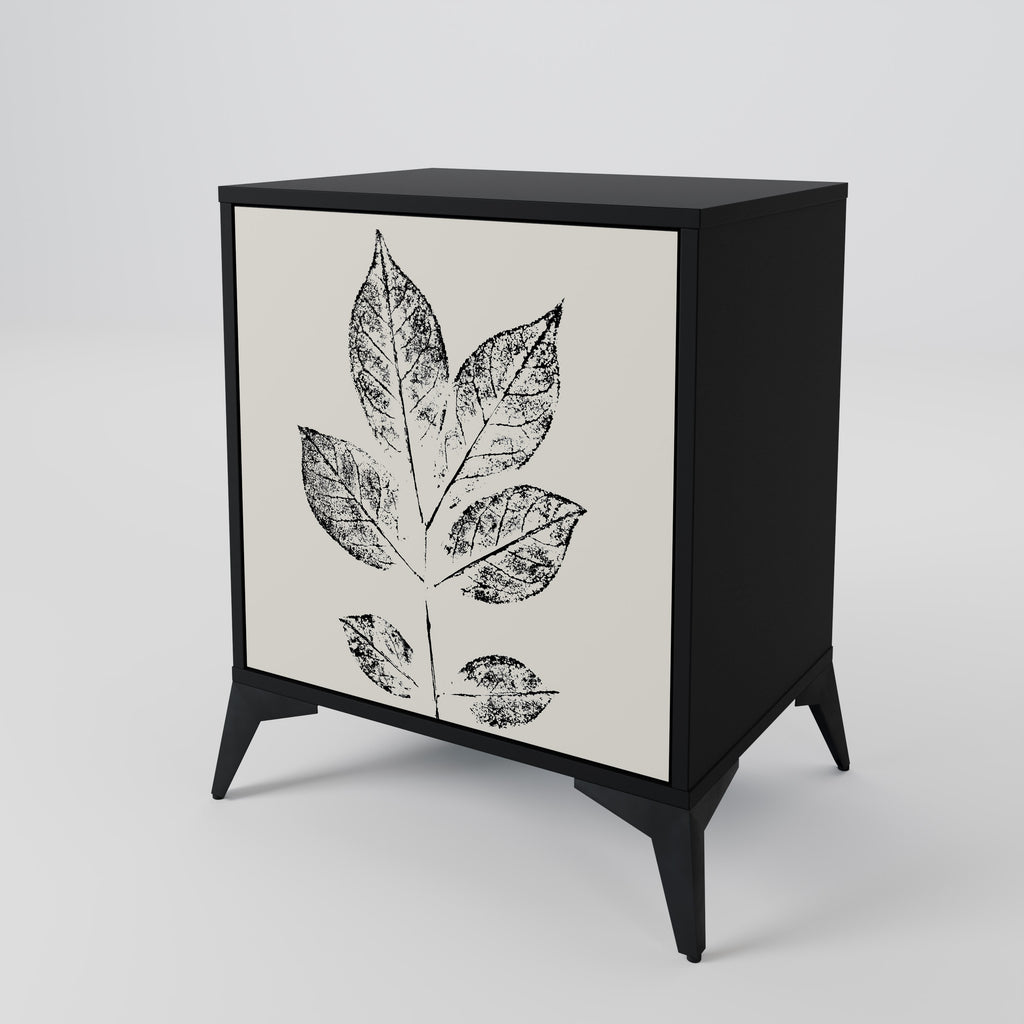 LEAFY STAMPS Sideboard mit 1 Tür in Schwarz