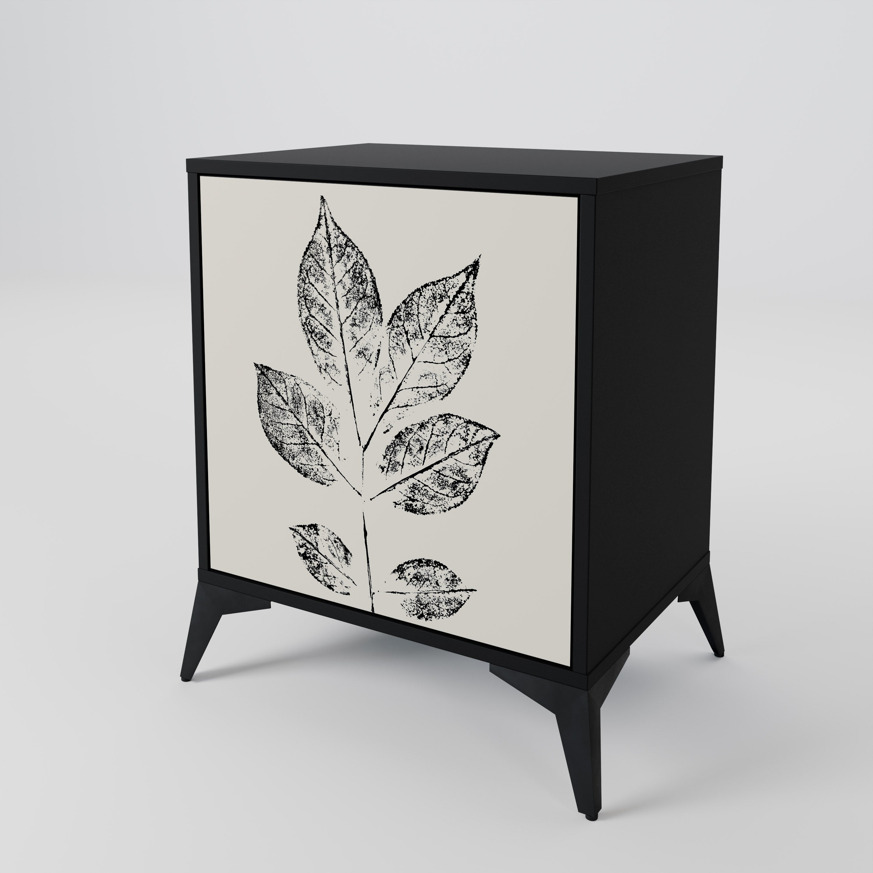 LEAFY STAMPS Sideboard mit 1 Tür in Schwarz