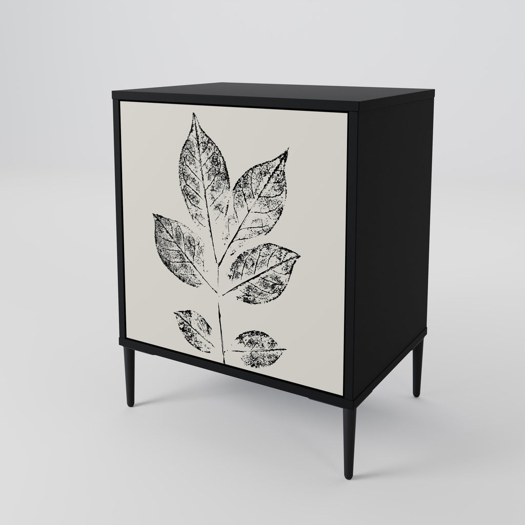 LEAFY STAMPS Sideboard mit 1 Tür in Schwarz