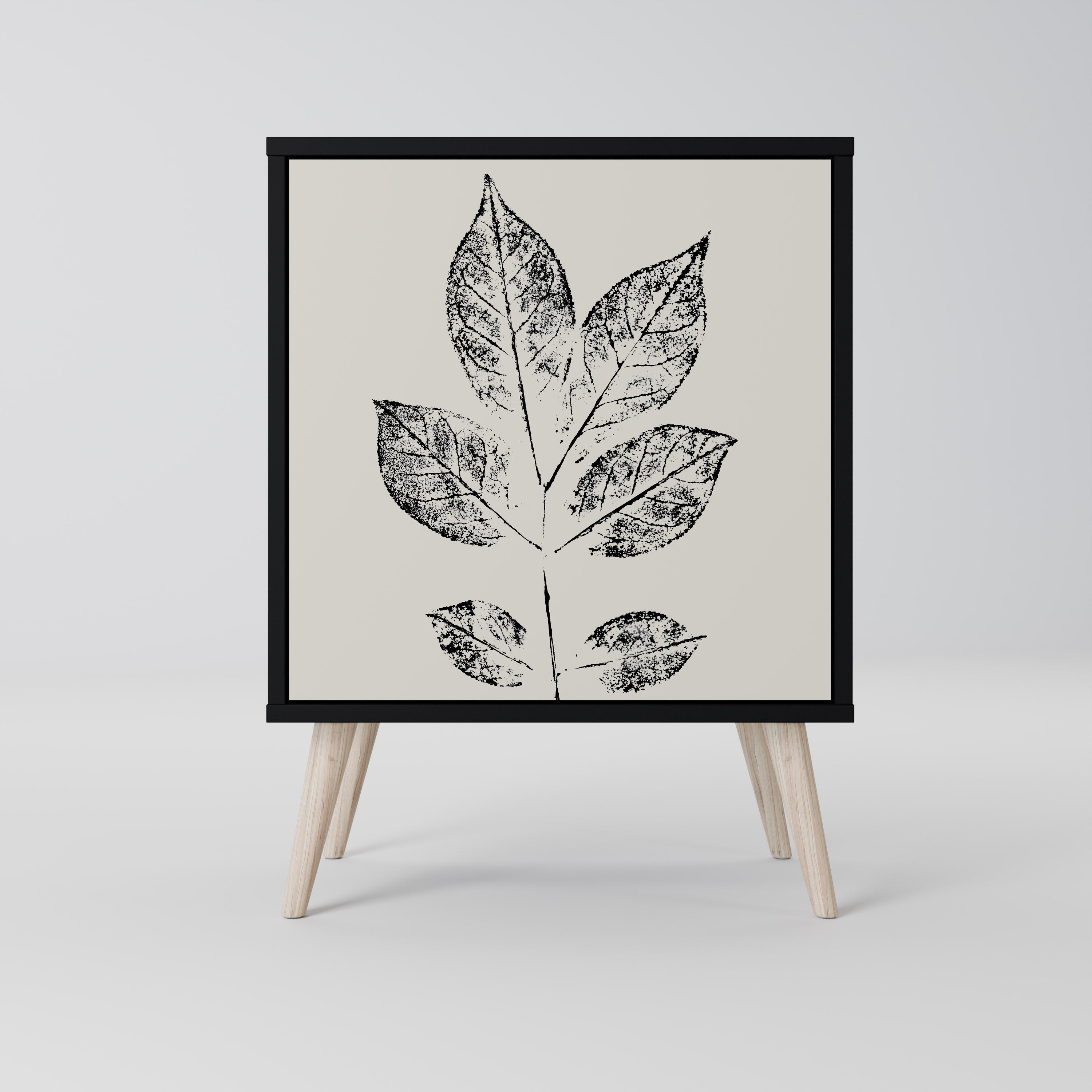 LEAFY STAMPS Sideboard mit 1 Tür in Schwarz