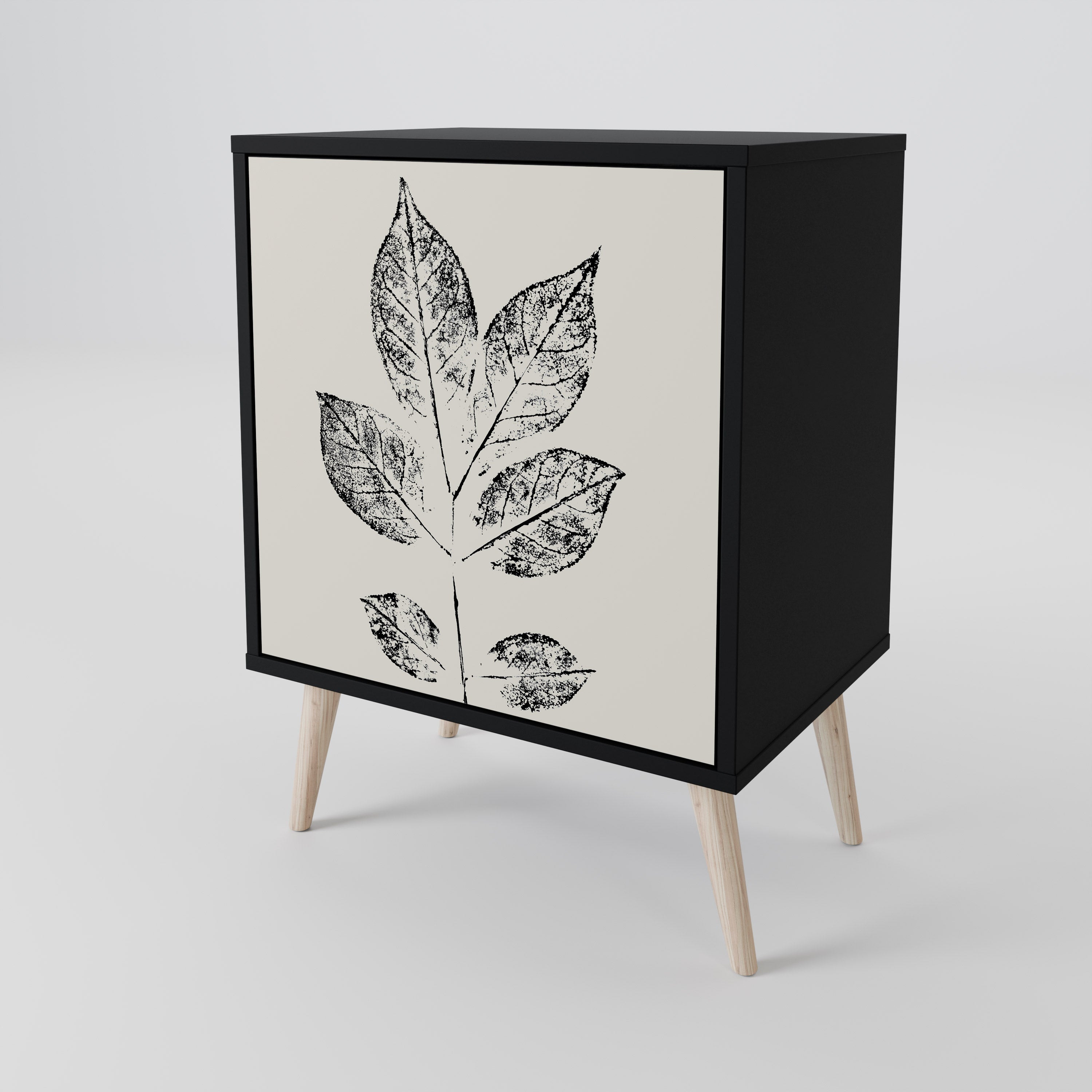 LEAFY STAMPS Sideboard mit 1 Tür in Schwarz