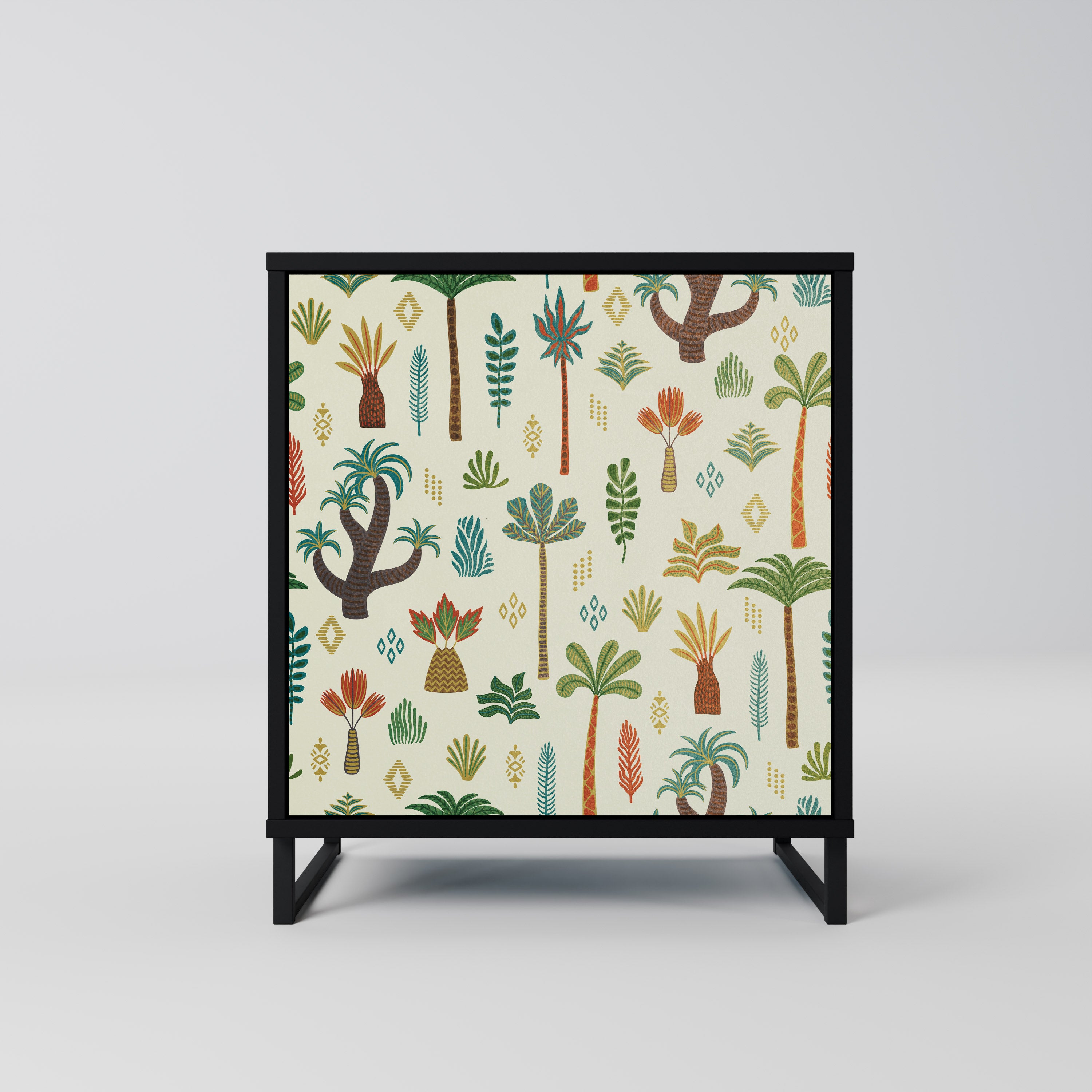 PALM SPRING Sideboard mit 1 Tür in Schwarz