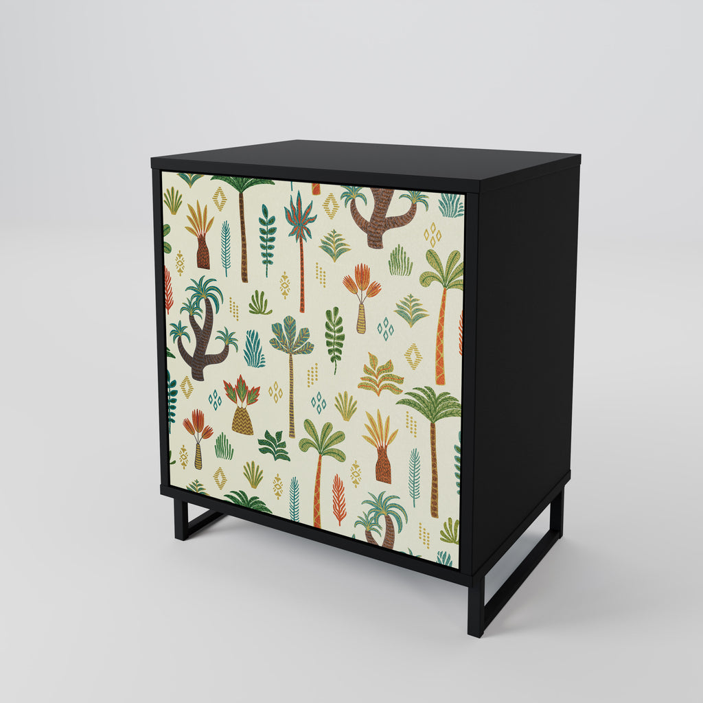 PALM SPRING Sideboard mit 1 Tür in Schwarz
