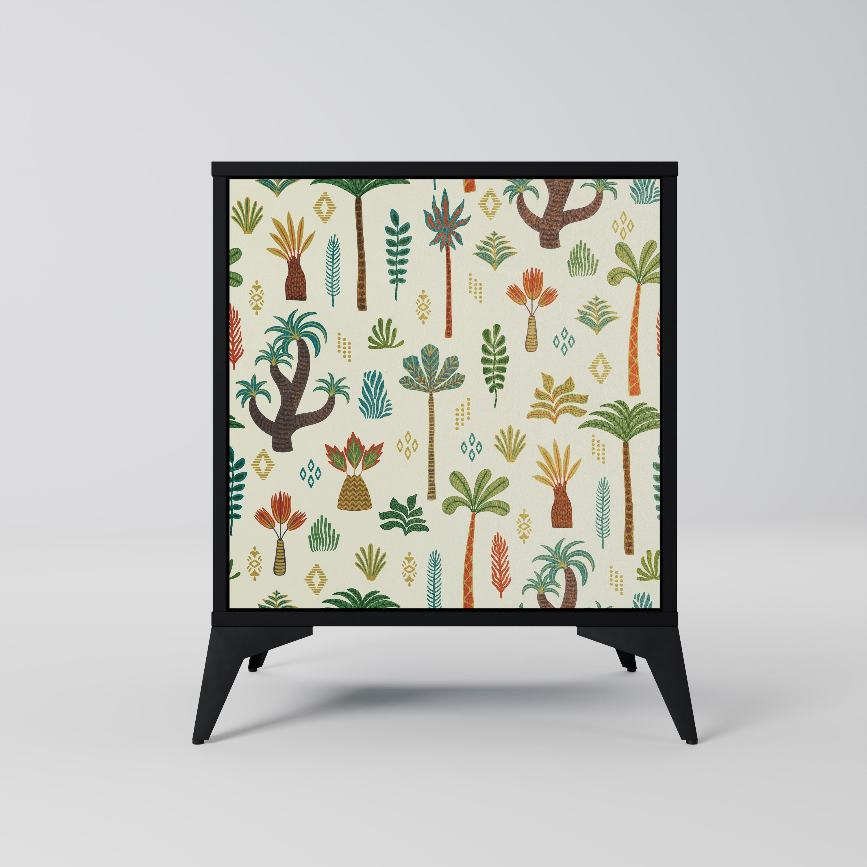 PALM SPRING Sideboard mit 1 Tür in Schwarz