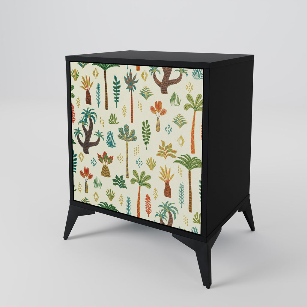 PALM SPRING Sideboard mit 1 Tür in Schwarz