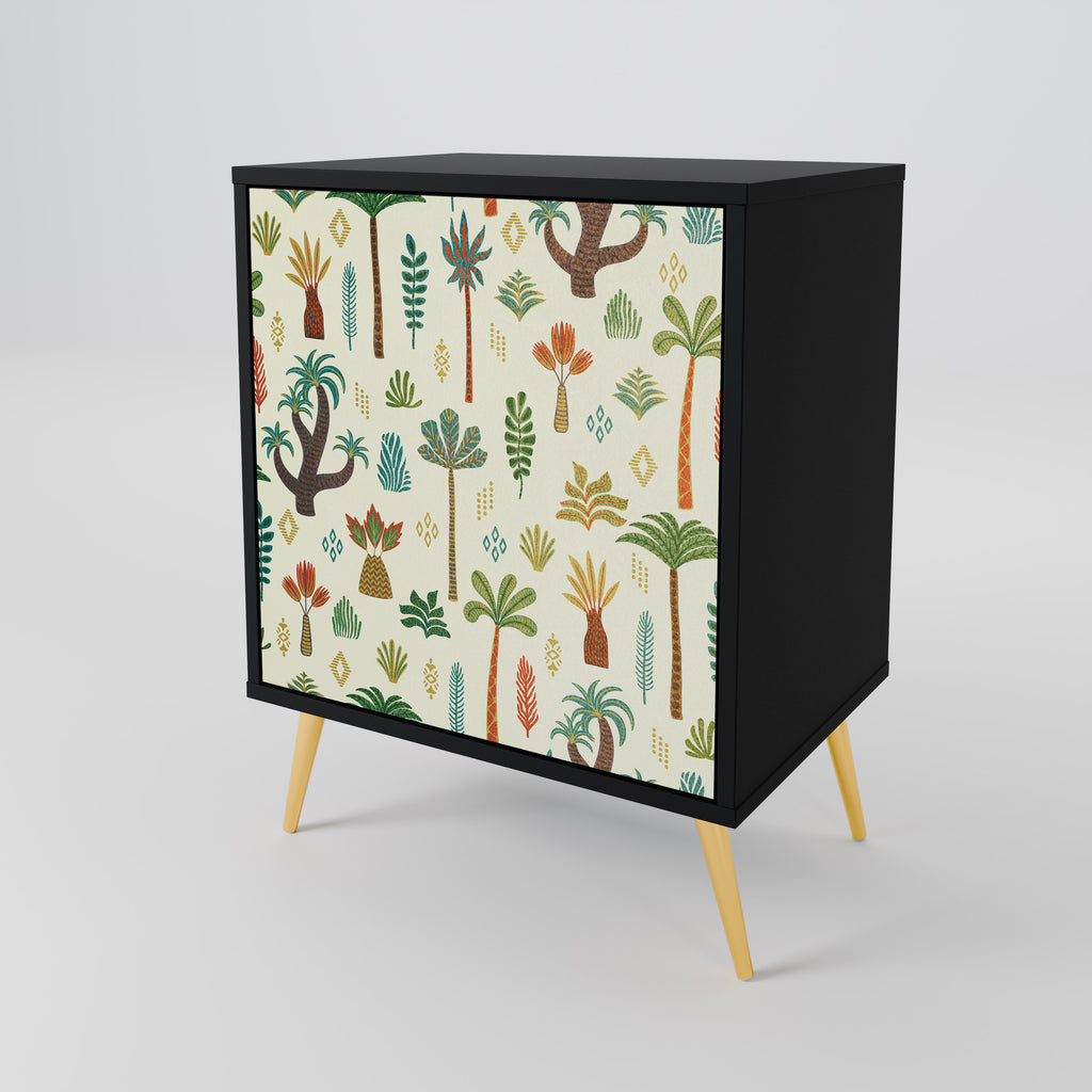 PALM SPRING Sideboard mit 1 Tür in Schwarz