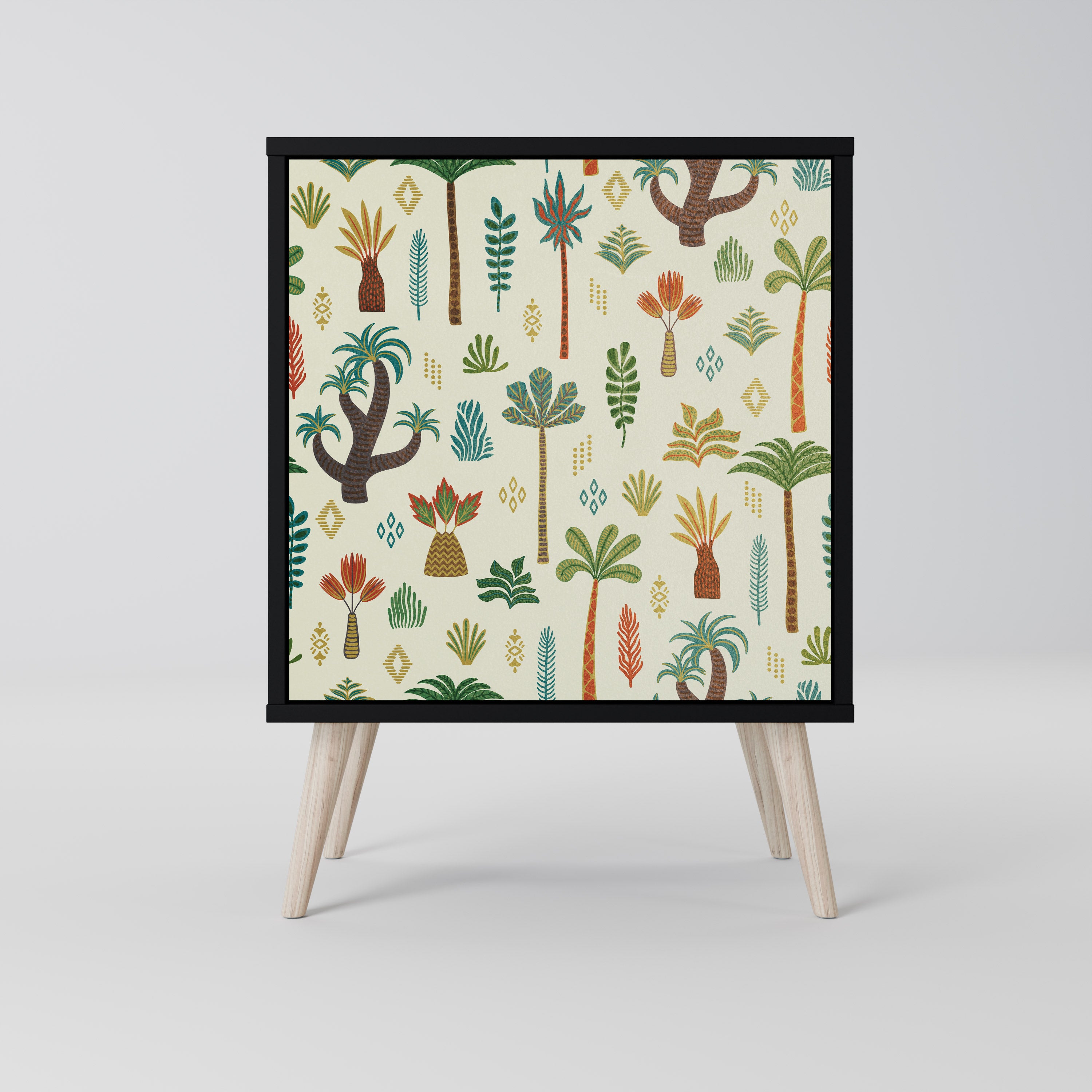 PALM SPRING Sideboard mit 1 Tür in Schwarz