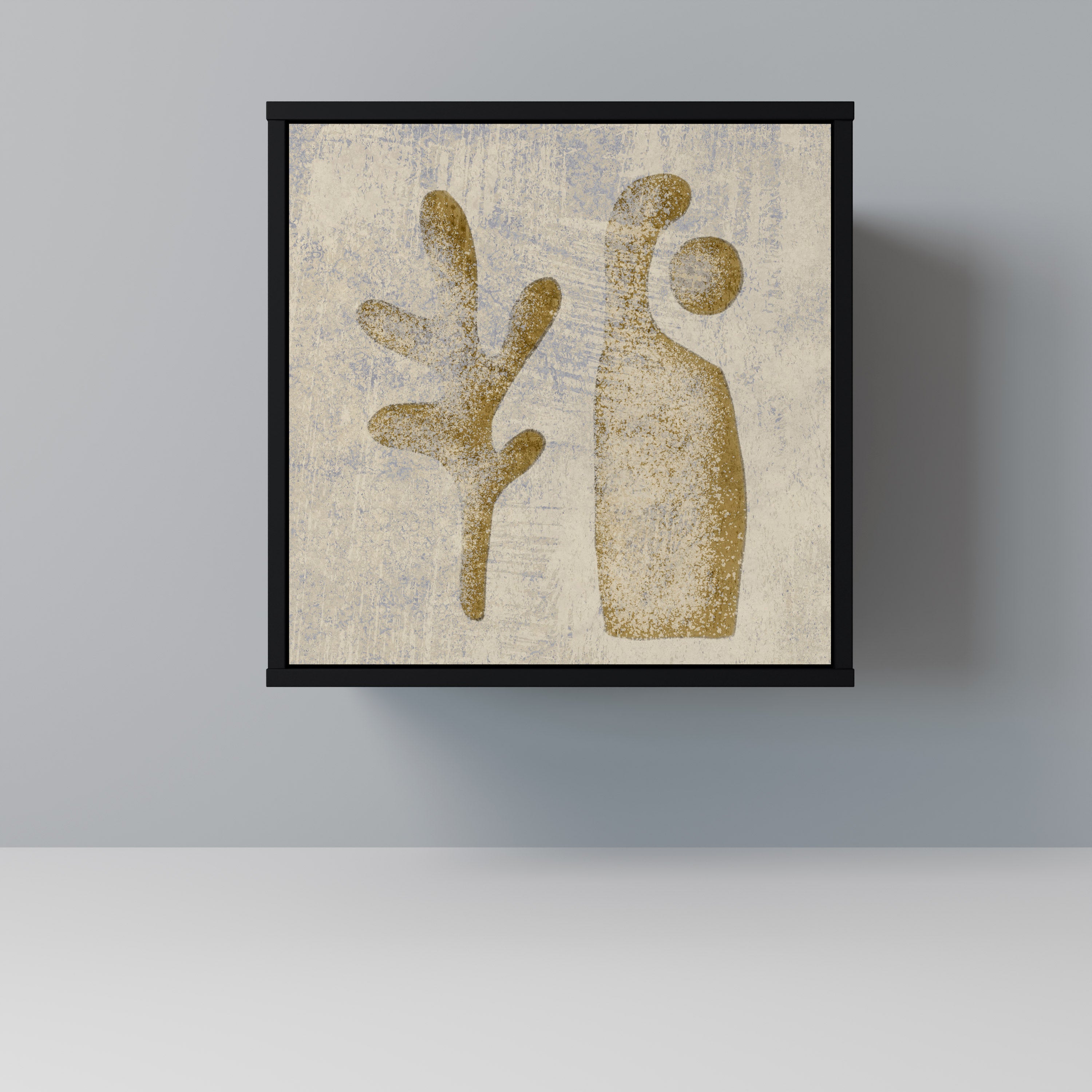 SAND SCULPTURES Sideboard mit 1 Tür in Schwarz