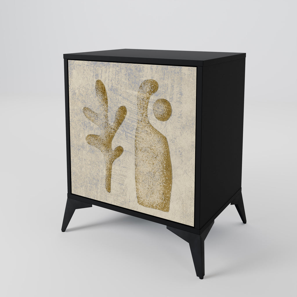 SAND SCULPTURES Sideboard mit 1 Tür in Schwarz