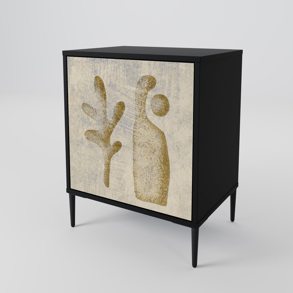 SAND SCULPTURES Sideboard mit 1 Tür in Schwarz