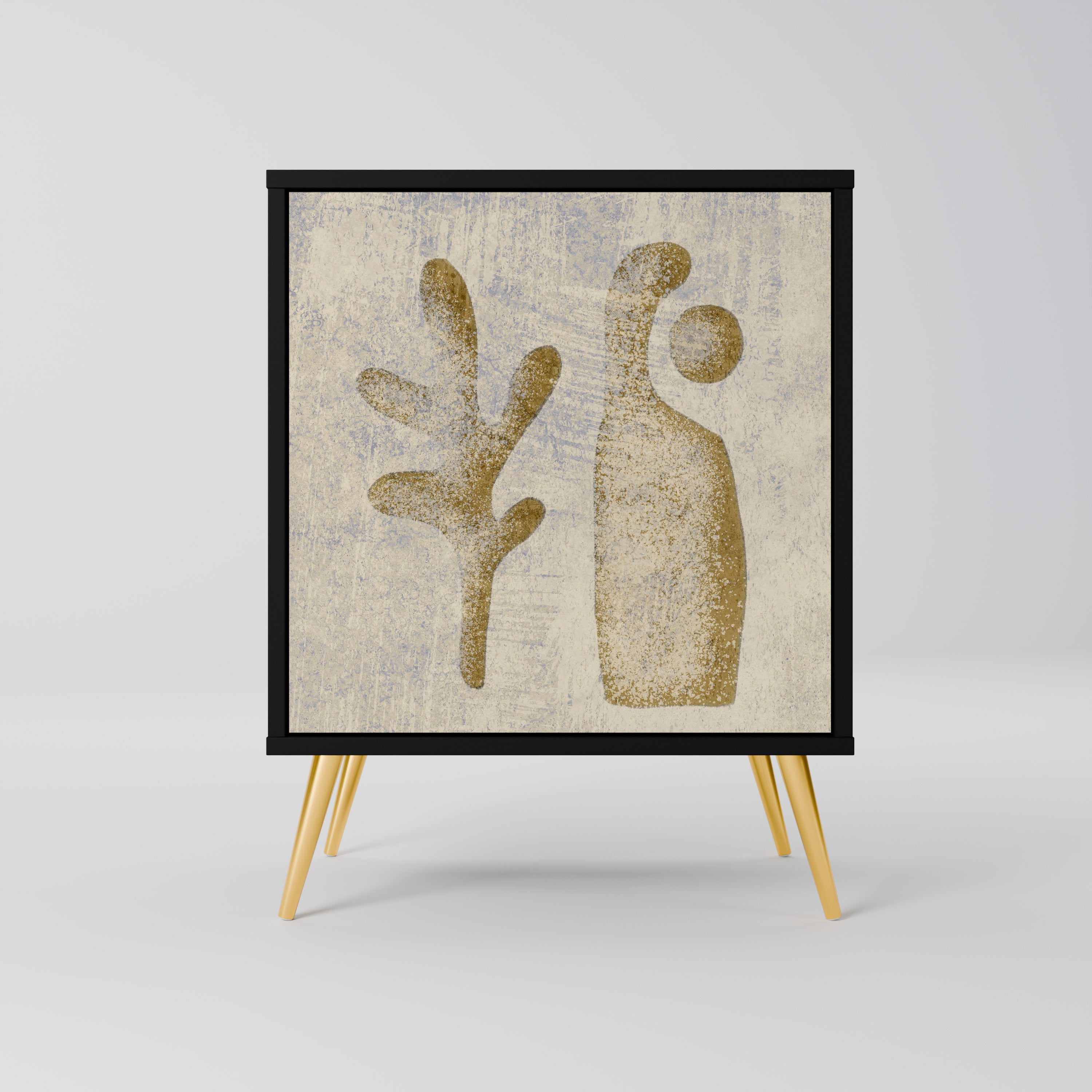 SAND SCULPTURES Sideboard mit 1 Tür in Schwarz