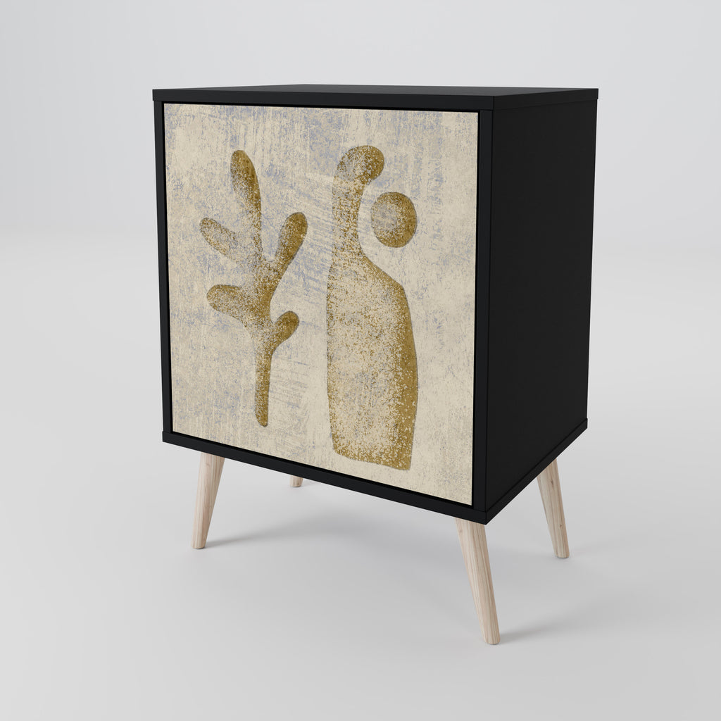 SAND SCULPTURES Sideboard mit 1 Tür in Schwarz