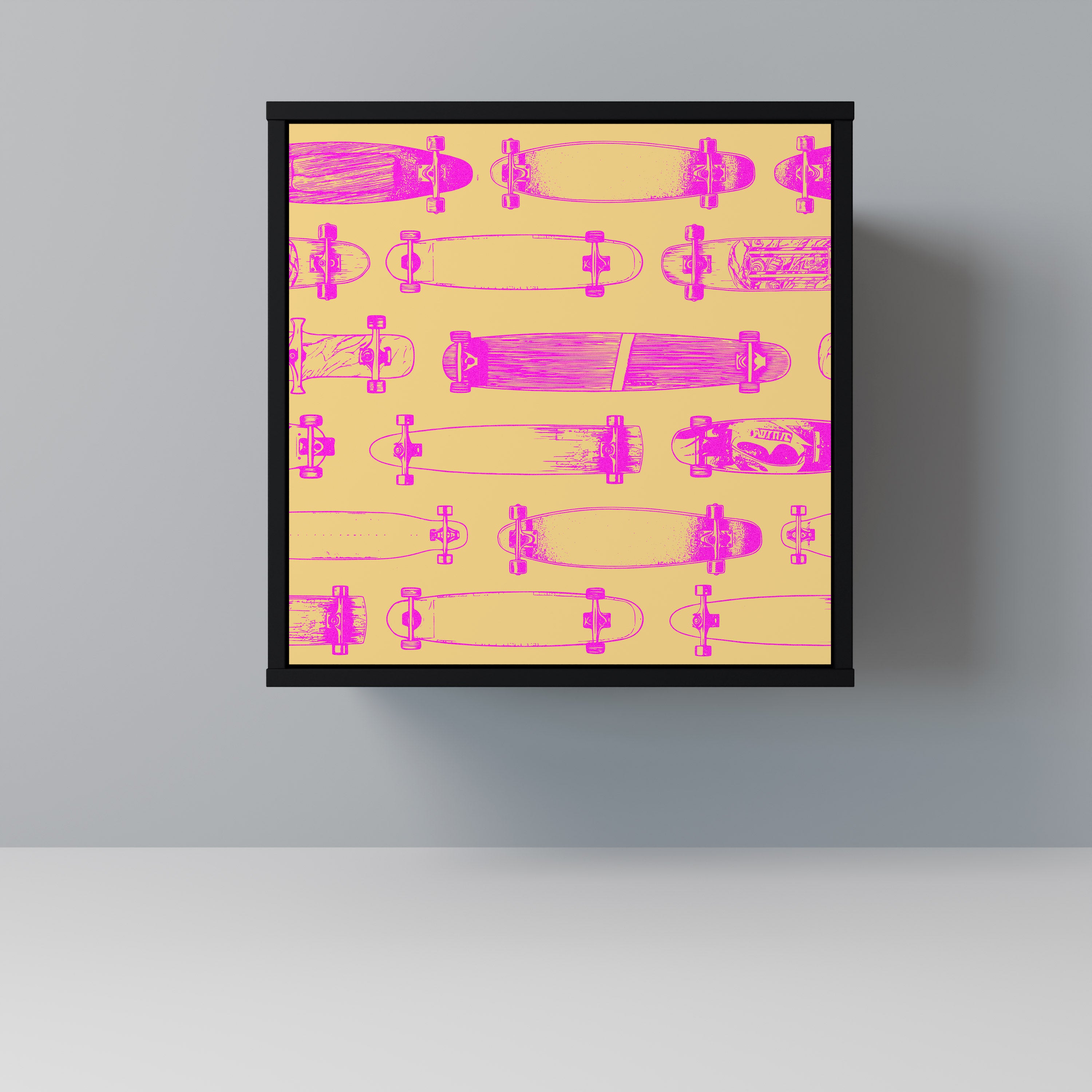 SKATEBOARD ARTISTRY Sideboard mit 1 Tür in Schwarz